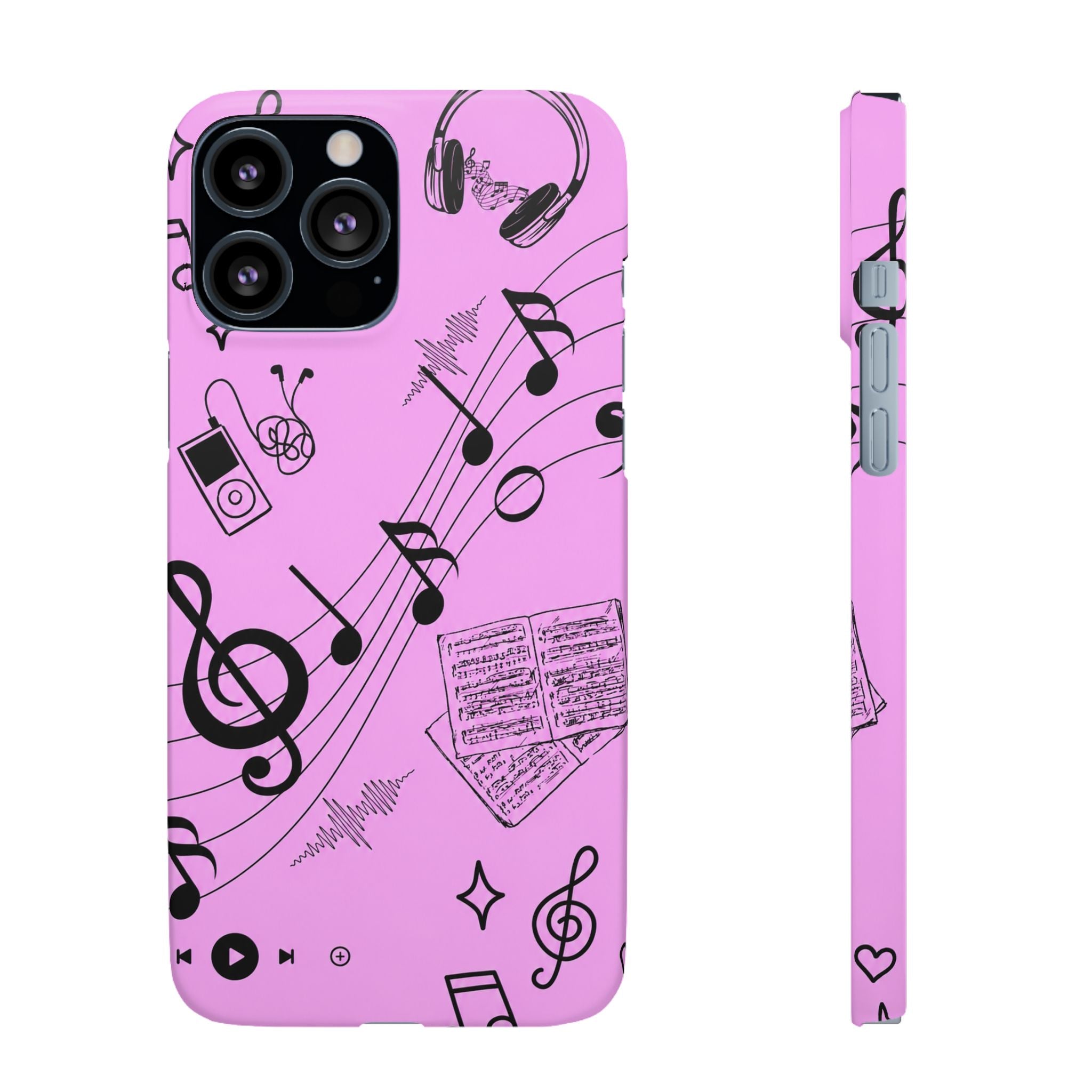 Pink Music Notes Phone Case