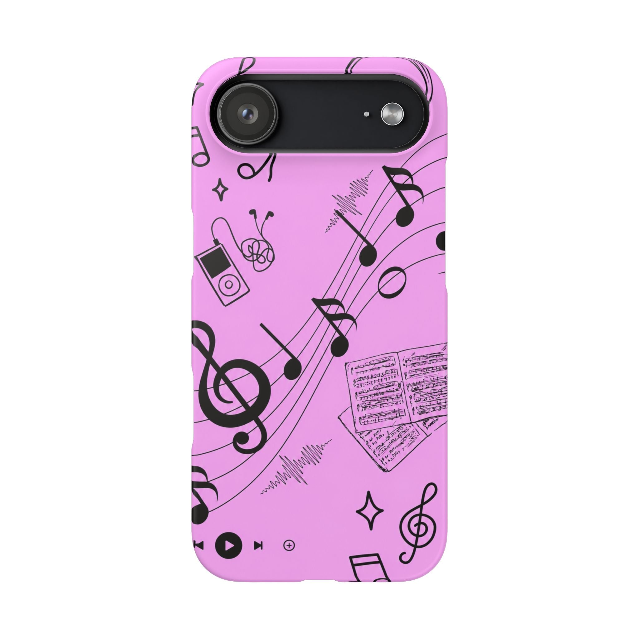Pink Music Notes Phone Case