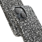 Black and White Skull Pattern Phone Case