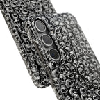 Black and White Skull Pattern Phone Case