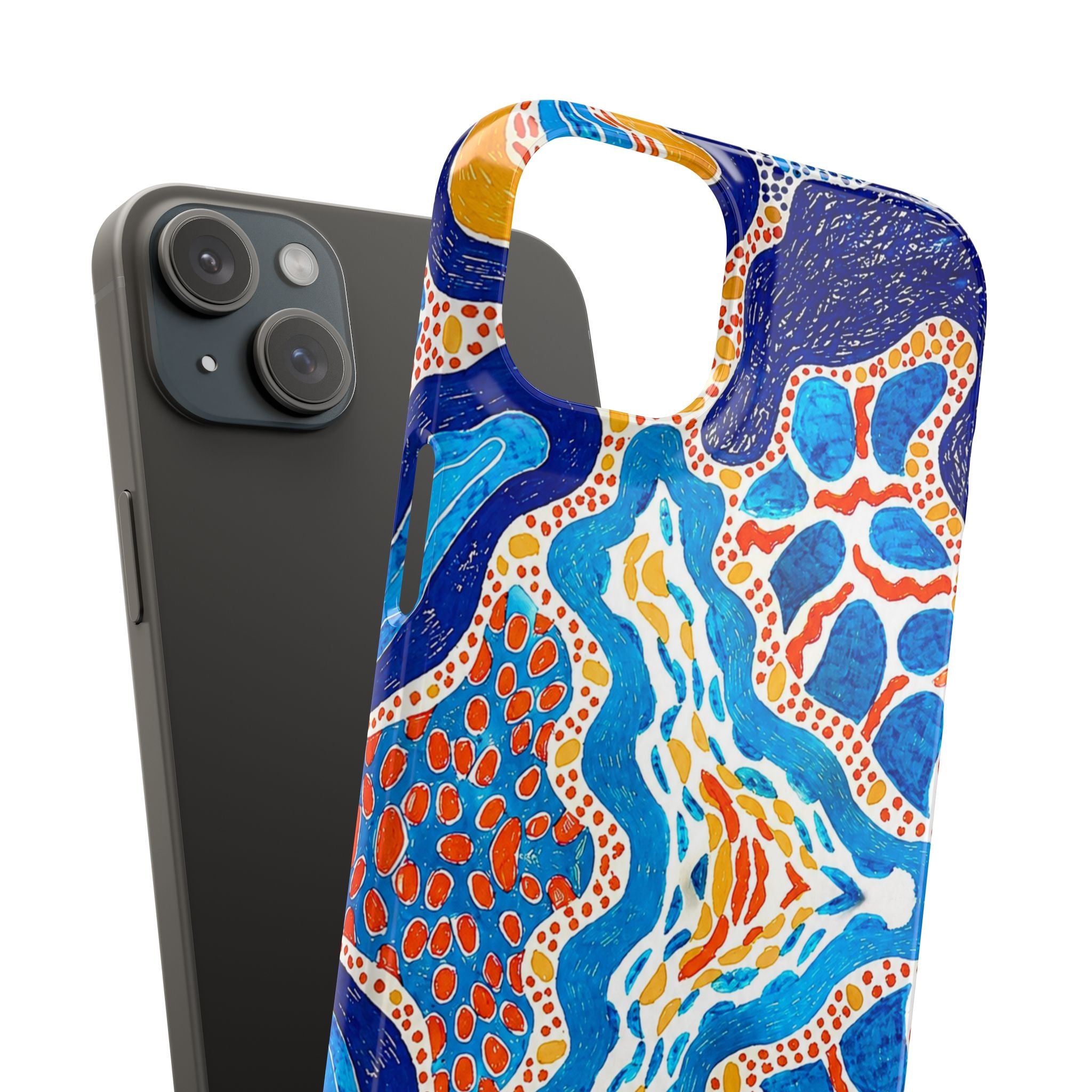 Abstract Blue Pattern Phone Case
