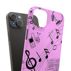 Pink Music Notes Phone Case