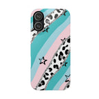 Pastel Leopard Print Glitter Phone Case