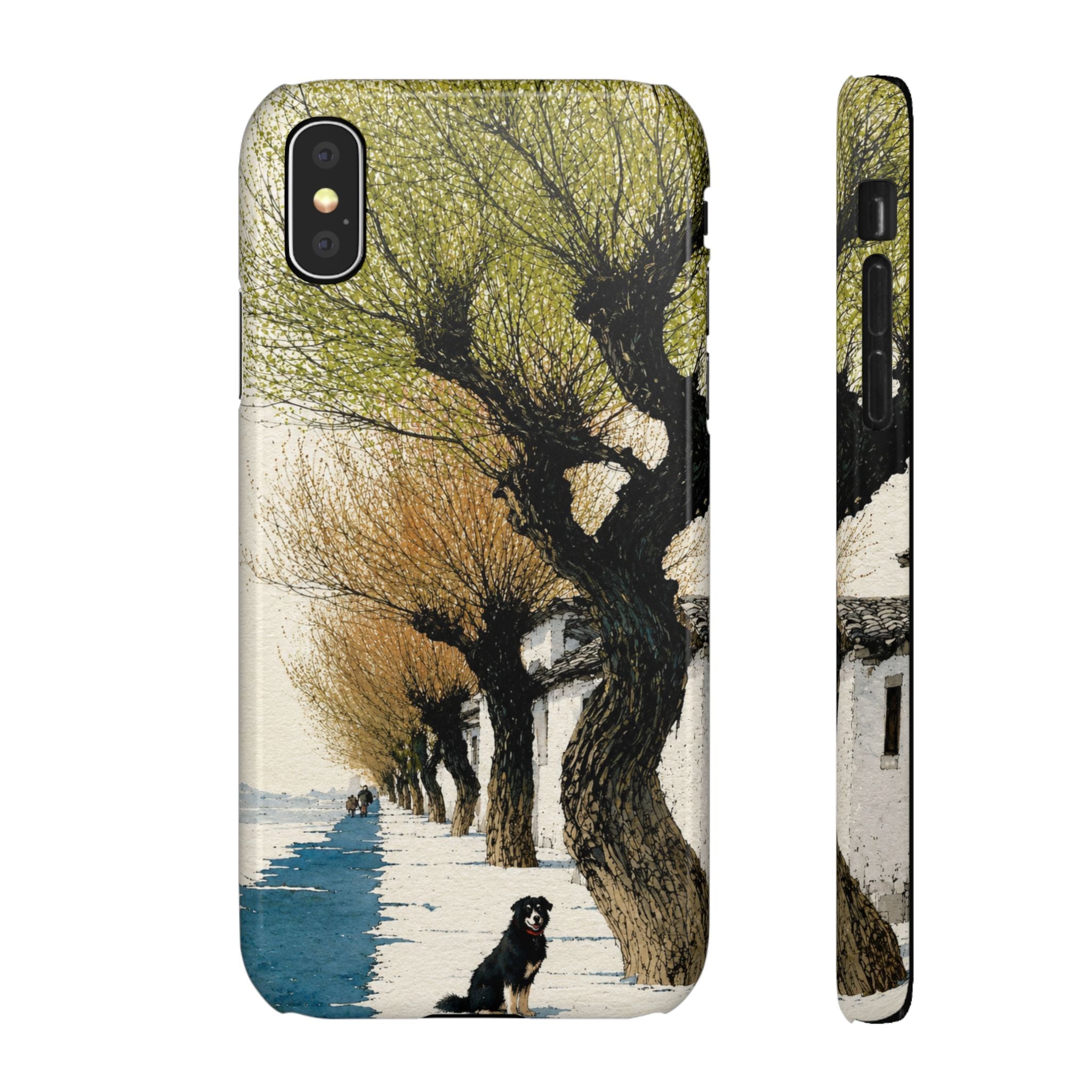 Serene Willow Landscape Phone Case