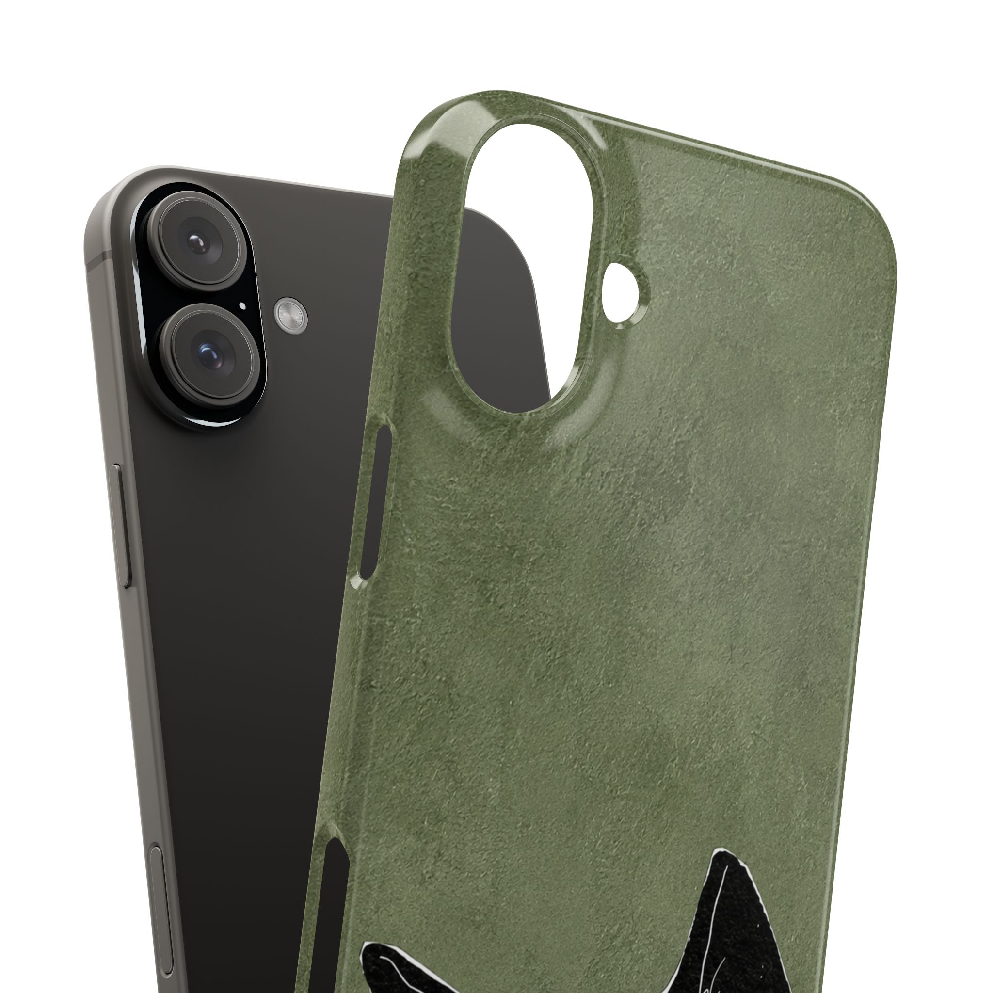 Grumpy Black Cat Phone Case