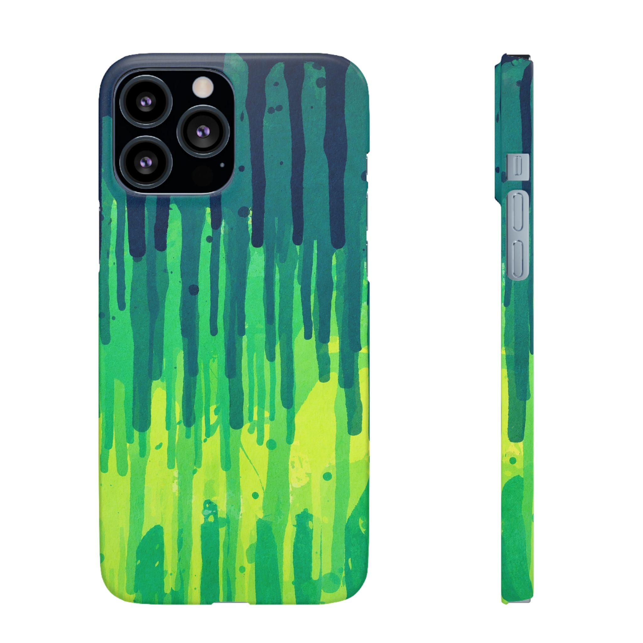 Liquid Emerald – Abstract Drip Phone Case