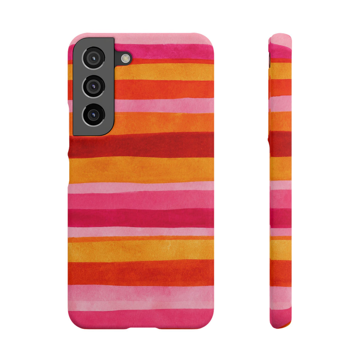 Pink Sunset Watercolor Stripes