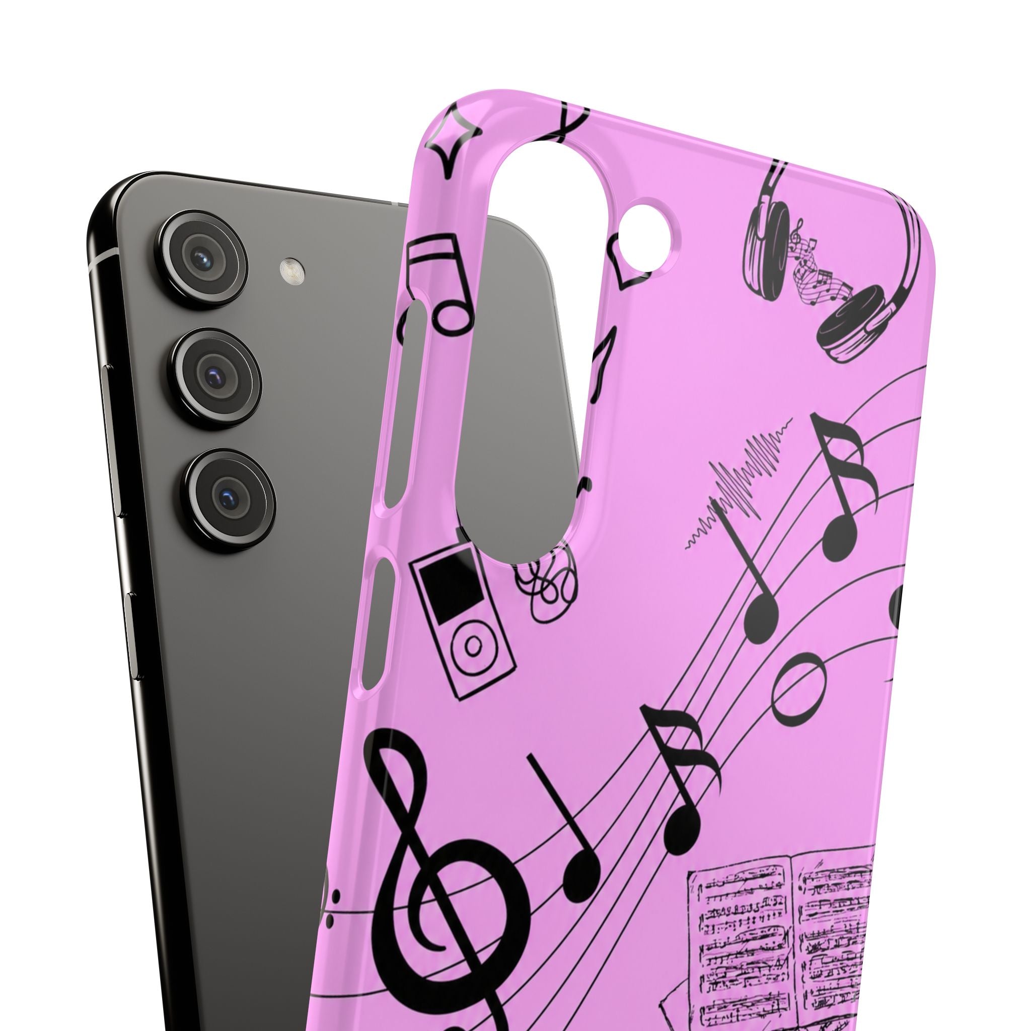 Pink Music Notes Phone Case