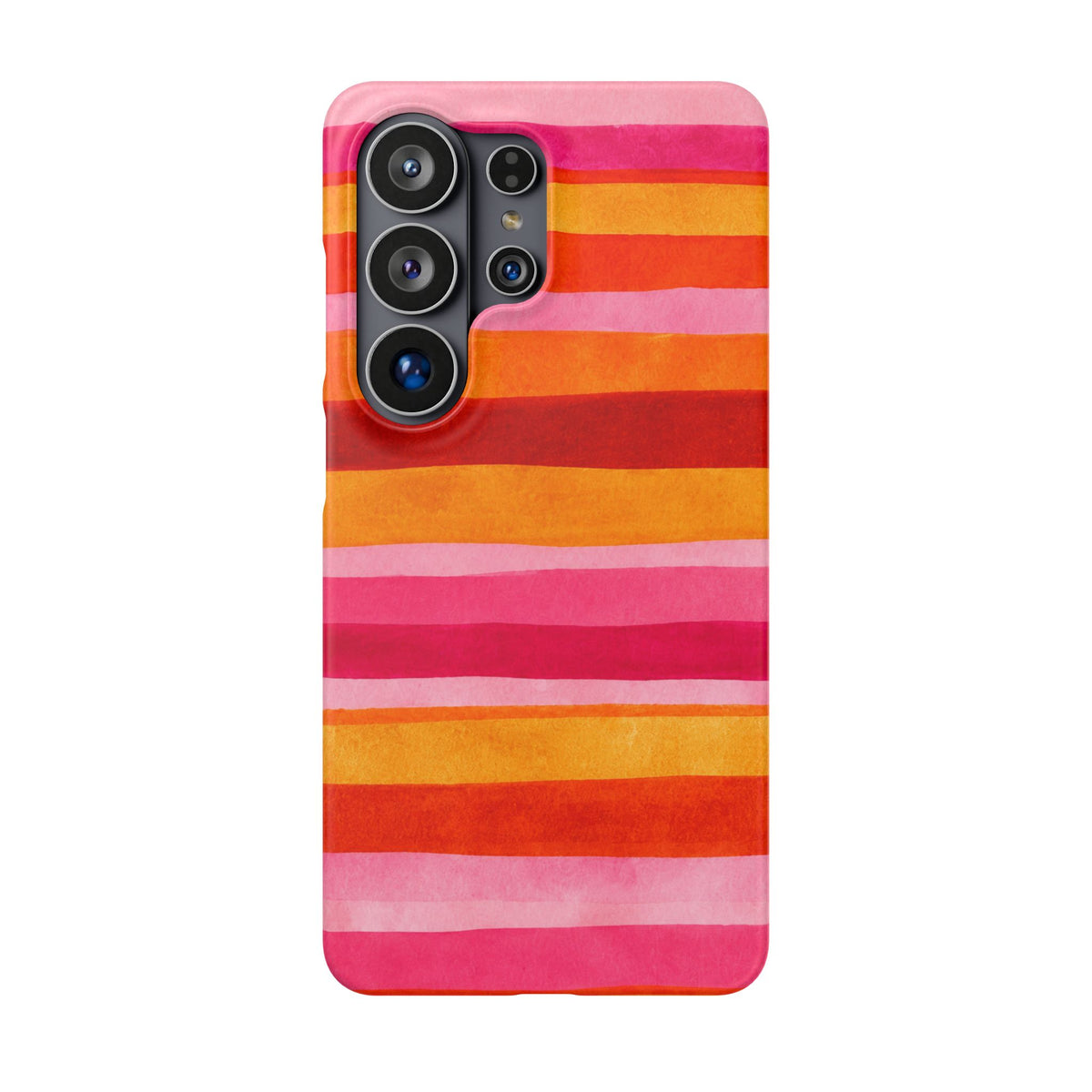 Pink Sunset Watercolor Stripes