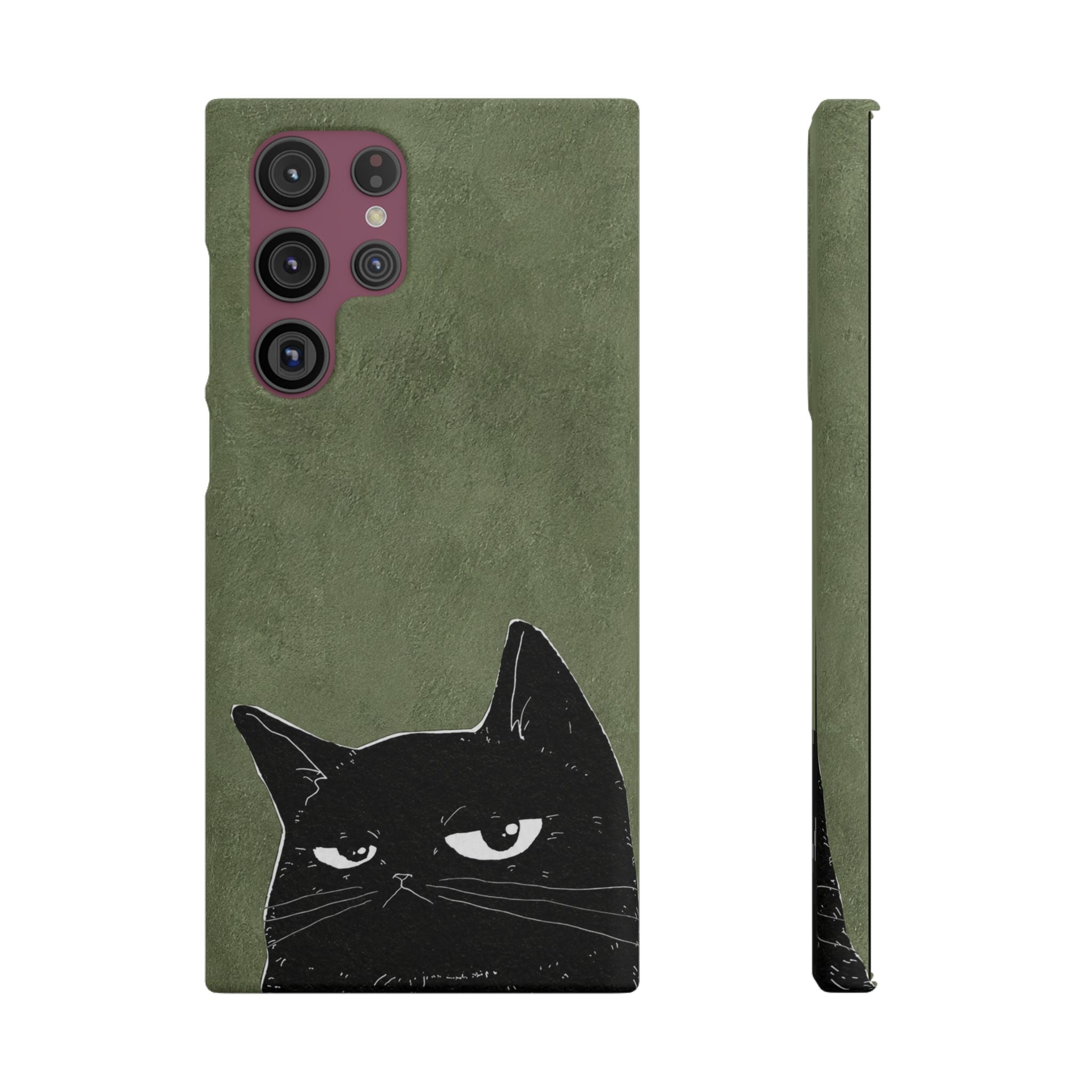 Grumpy Black Cat Phone Case