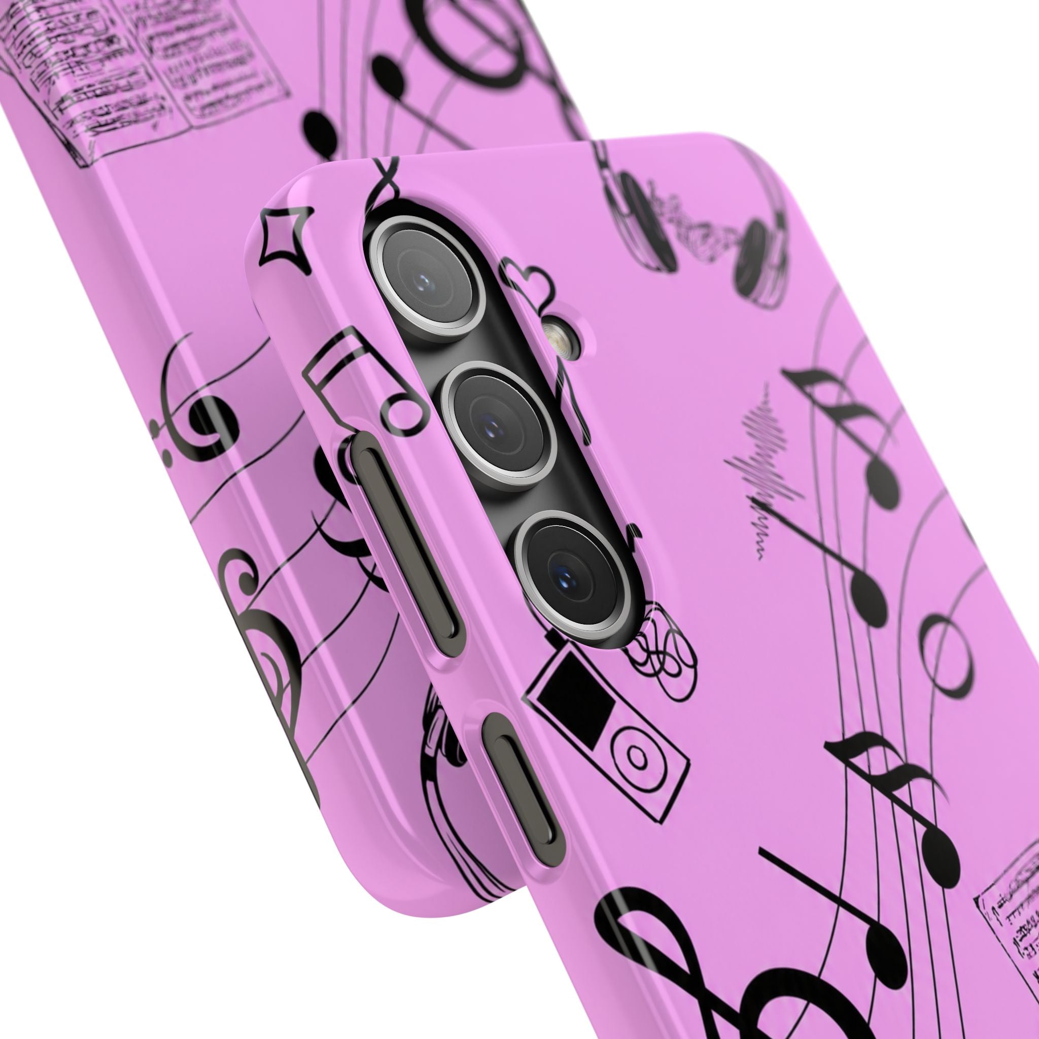 Pink Music Notes Phone Case