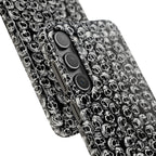 Black and White Skull Pattern Phone Case