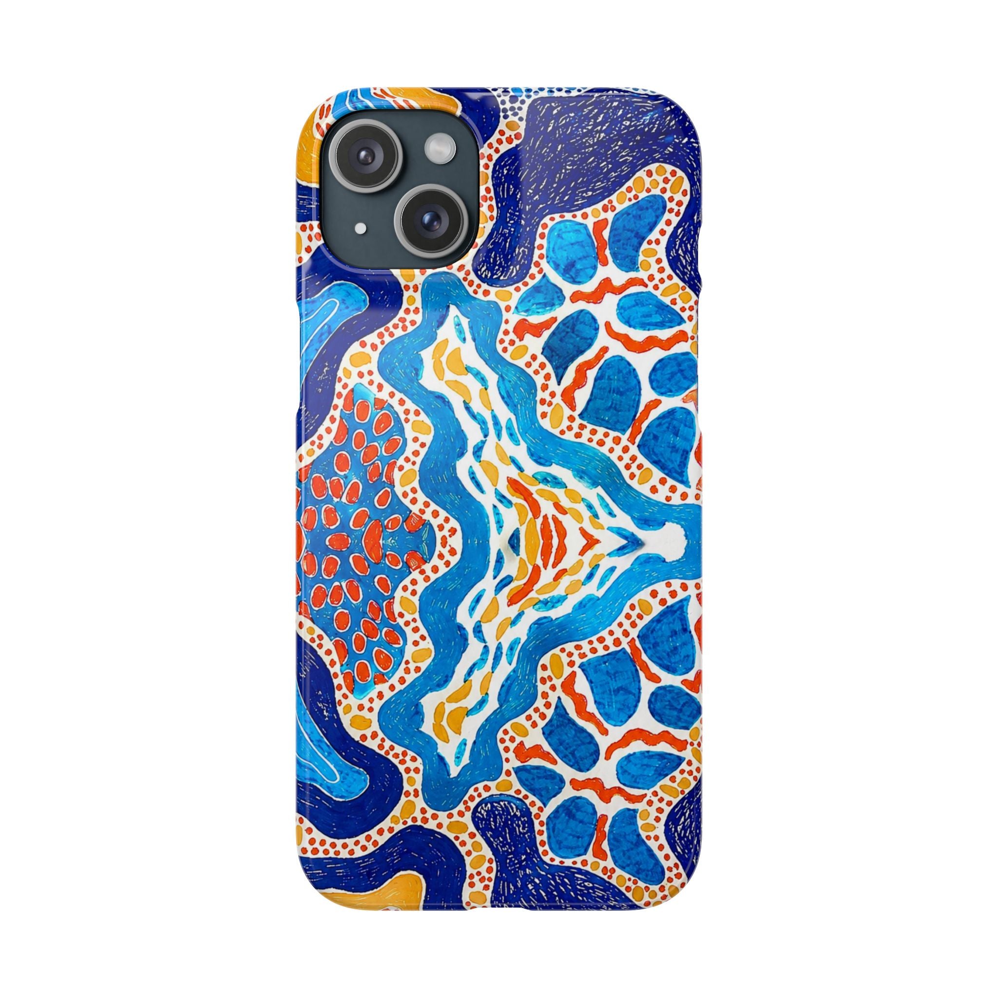 Abstract Blue Pattern Phone Case