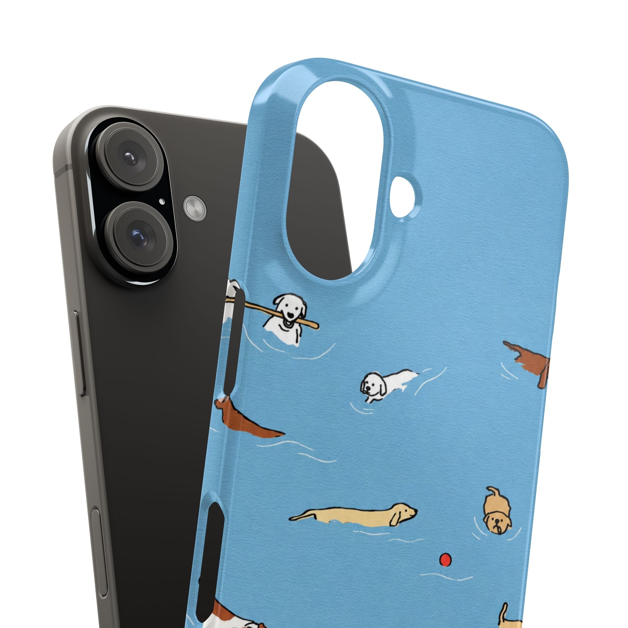 Swimming Dogs Phone Case