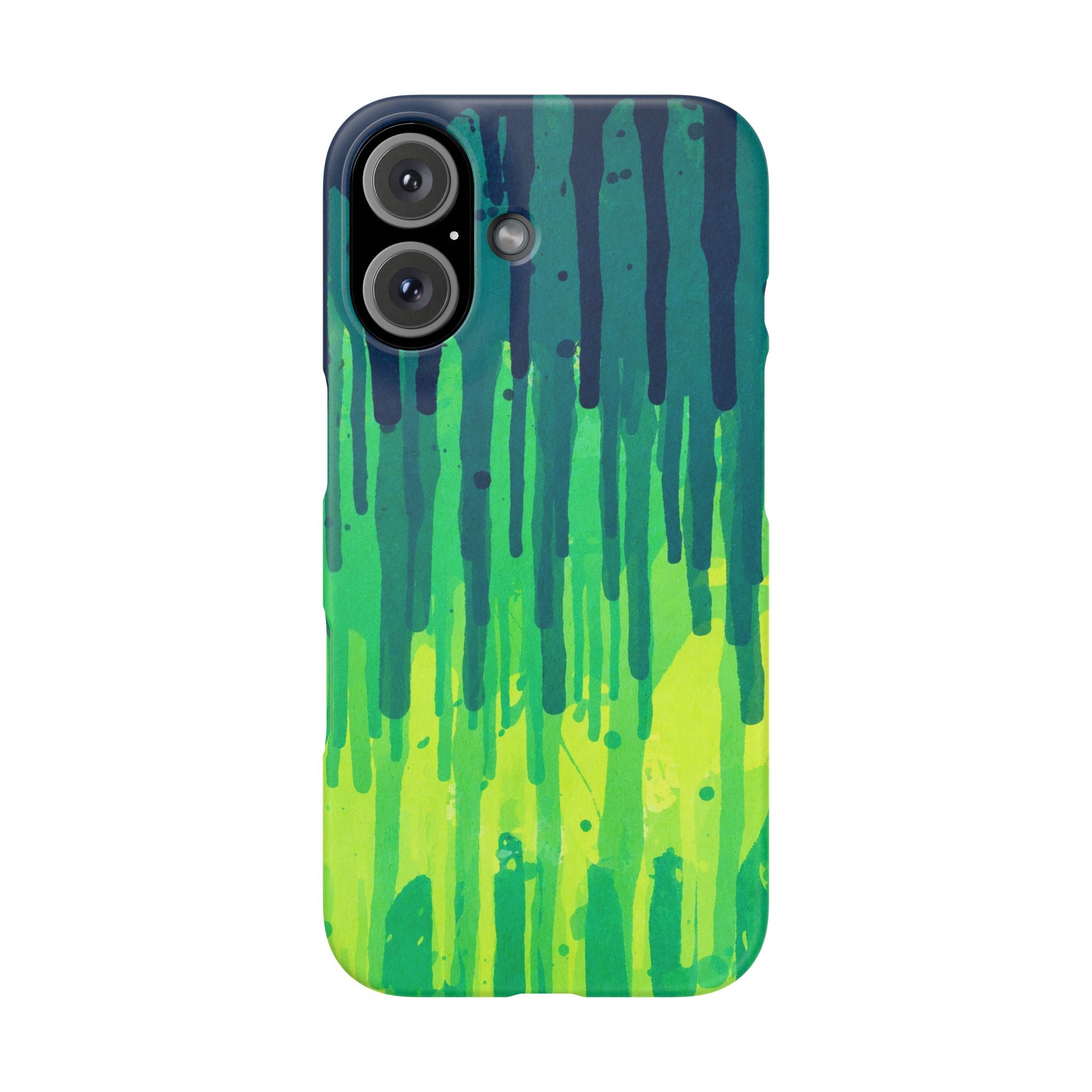 Liquid Emerald – Abstract Drip Phone Case