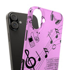 Pink Music Notes Phone Case