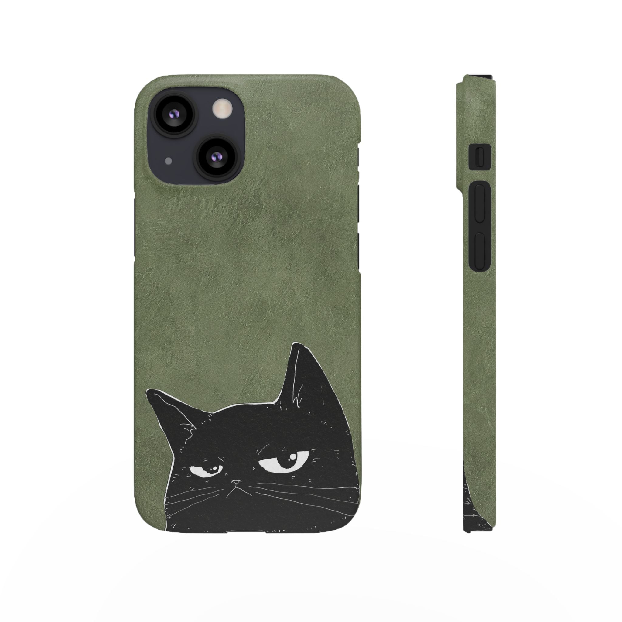 Grumpy Black Cat Phone Case