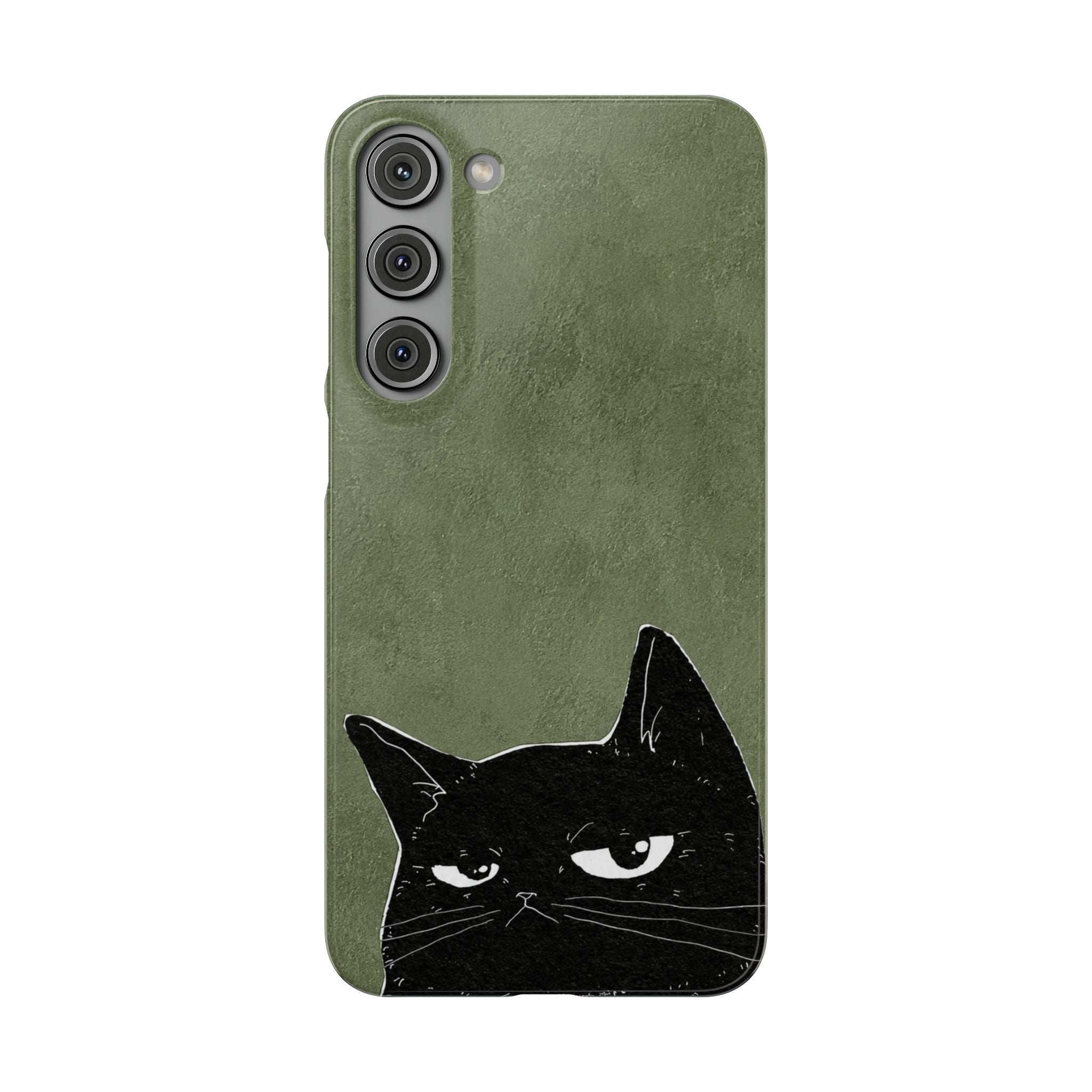 Grumpy Black Cat Phone Case