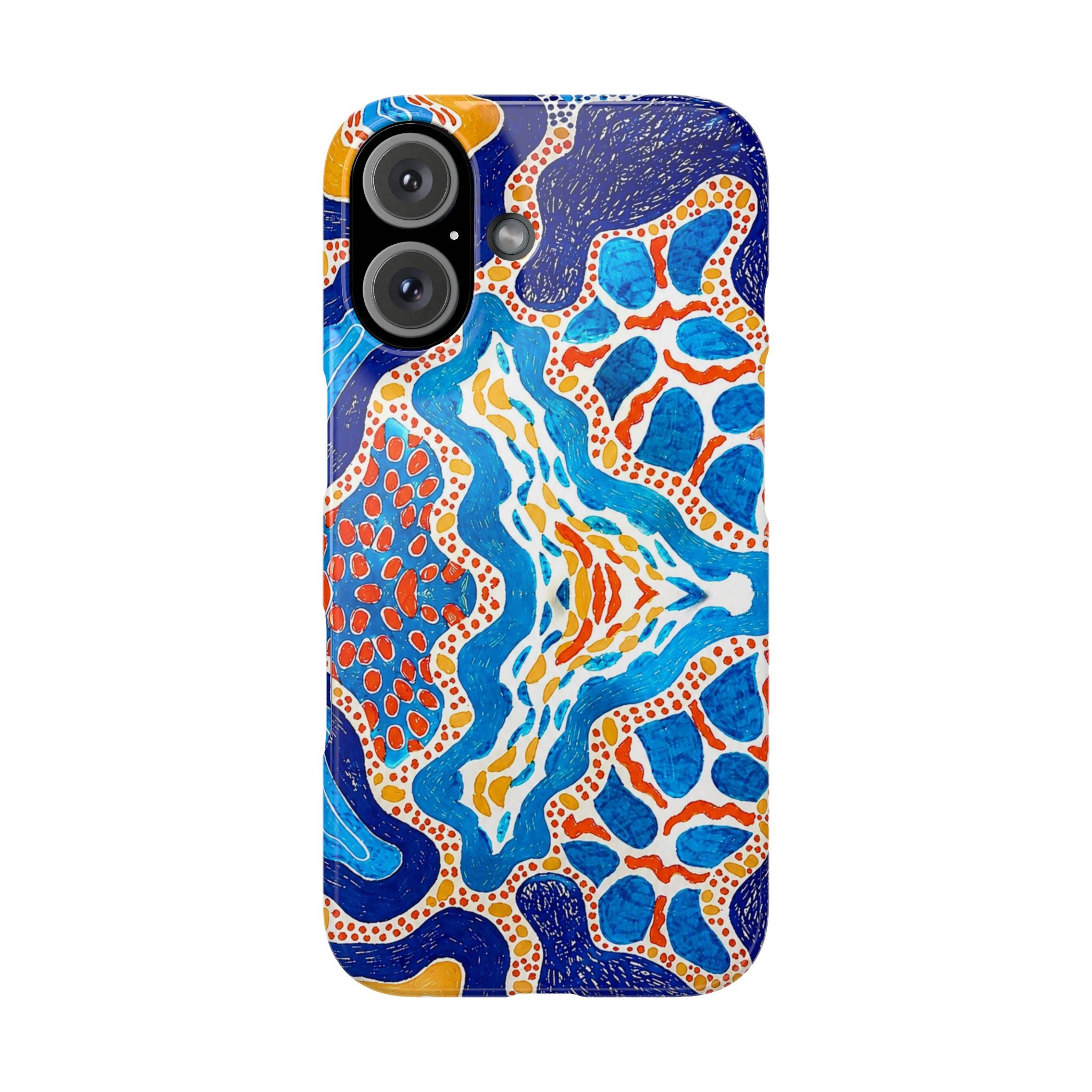 Abstract Blue Pattern Phone Case