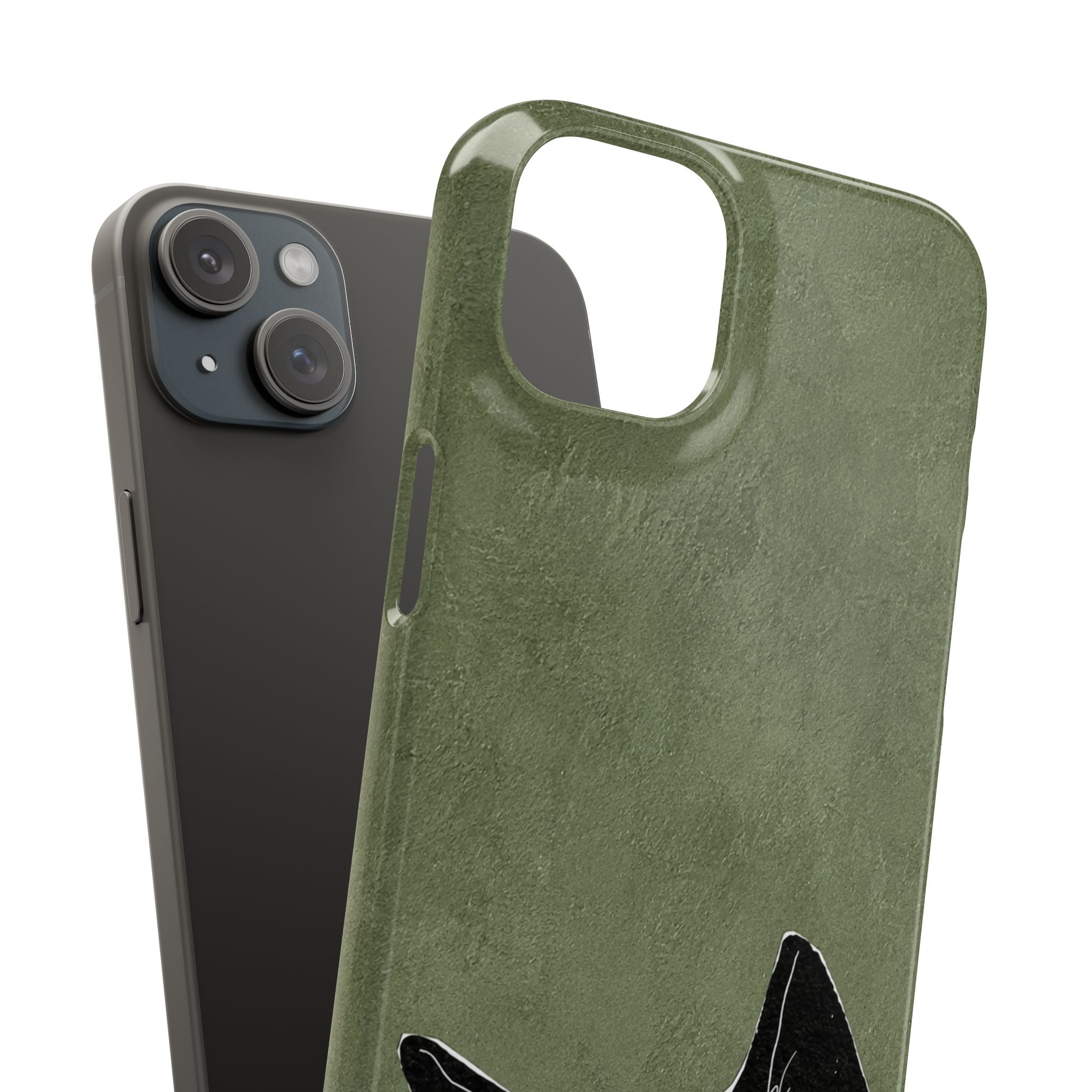 Grumpy Black Cat Phone Case