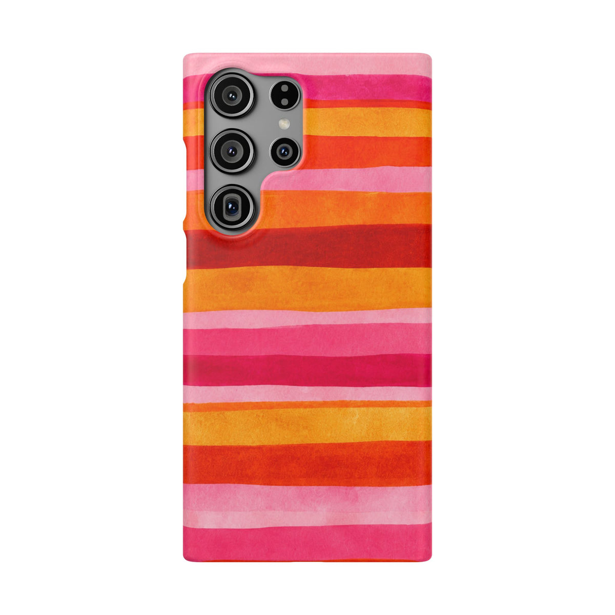 Pink Sunset Watercolor Stripes