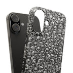 Black and White Skull Pattern Phone Case