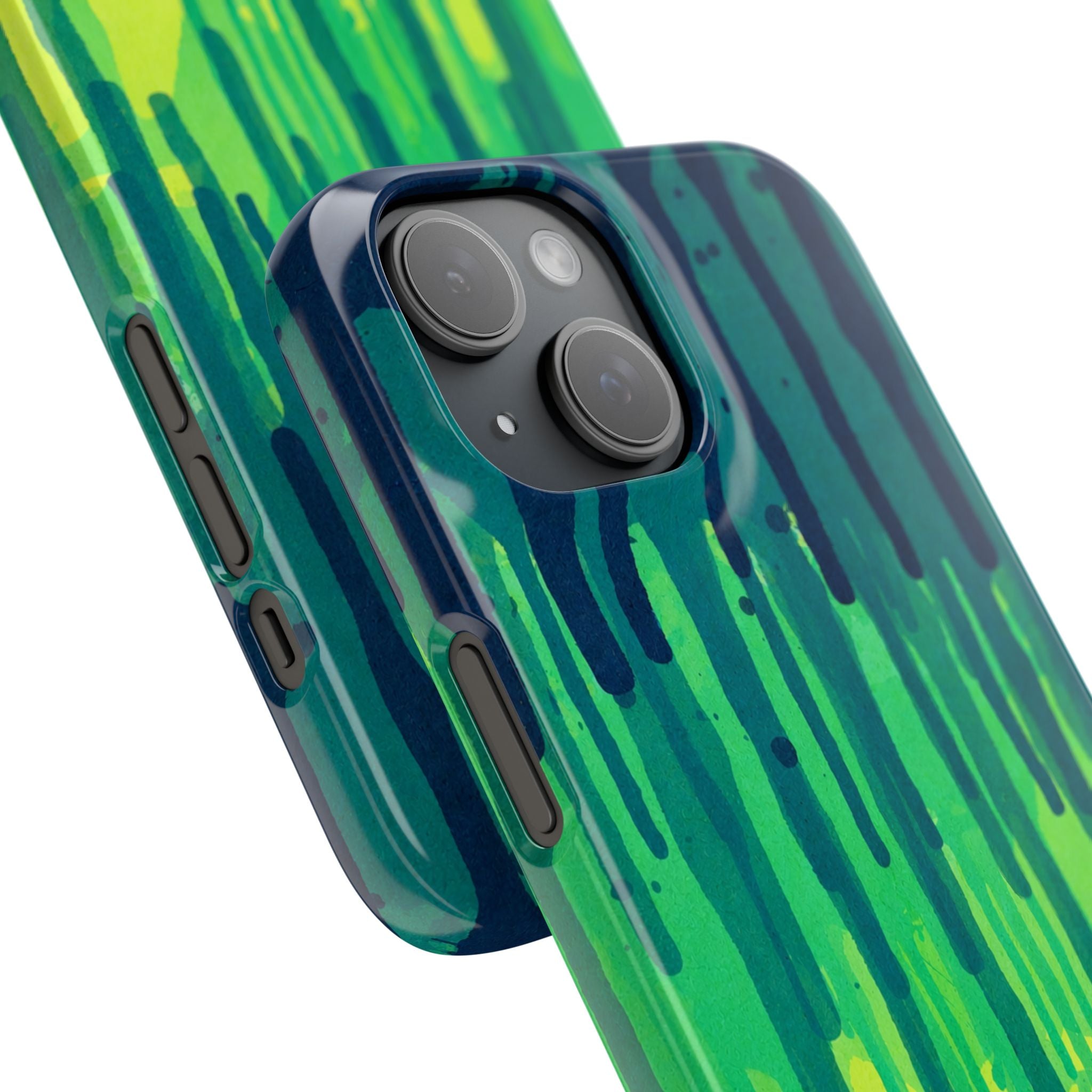 Liquid Emerald – Abstract Drip Phone Case
