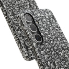 Black and White Skull Pattern Phone Case