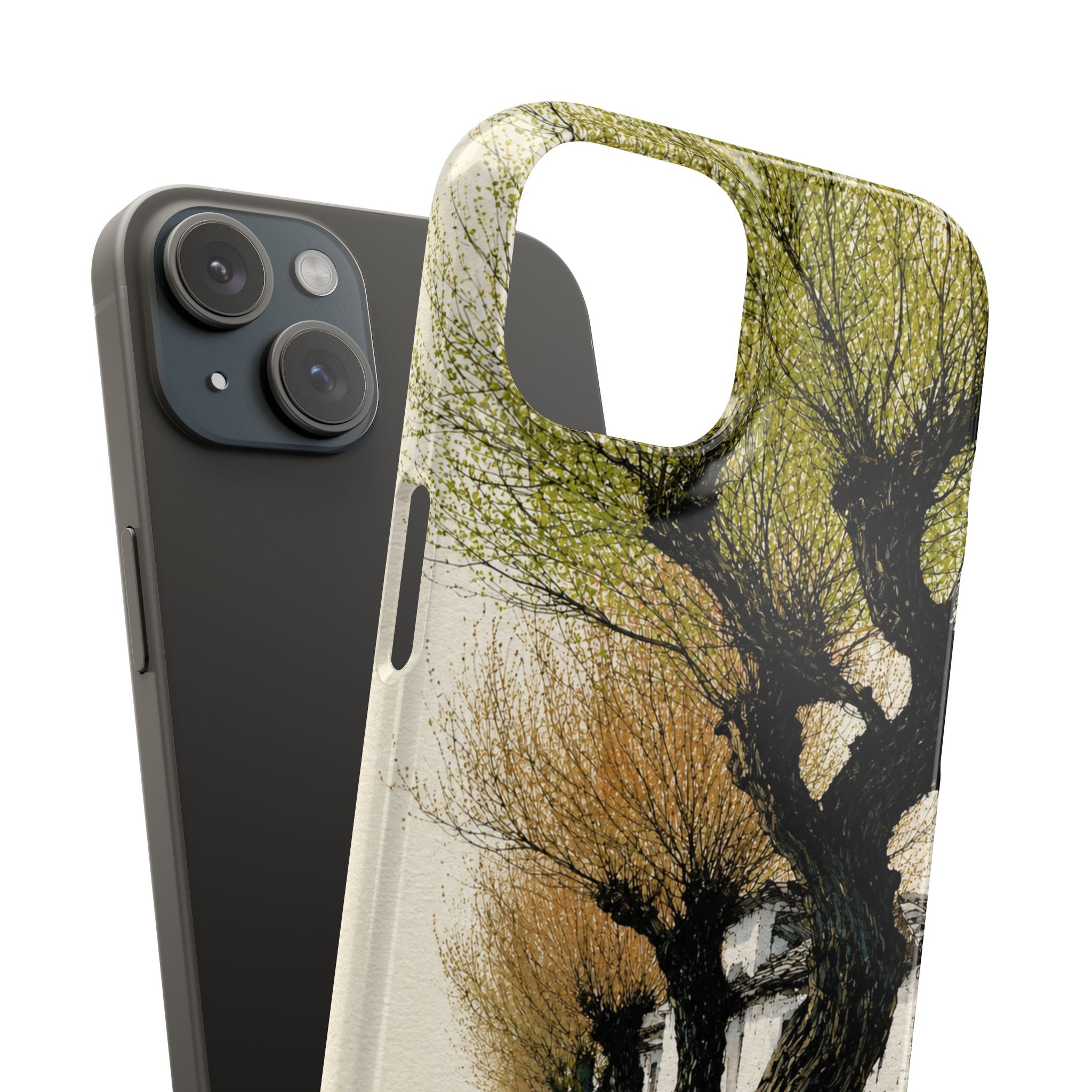 Serene Willow Landscape Phone Case