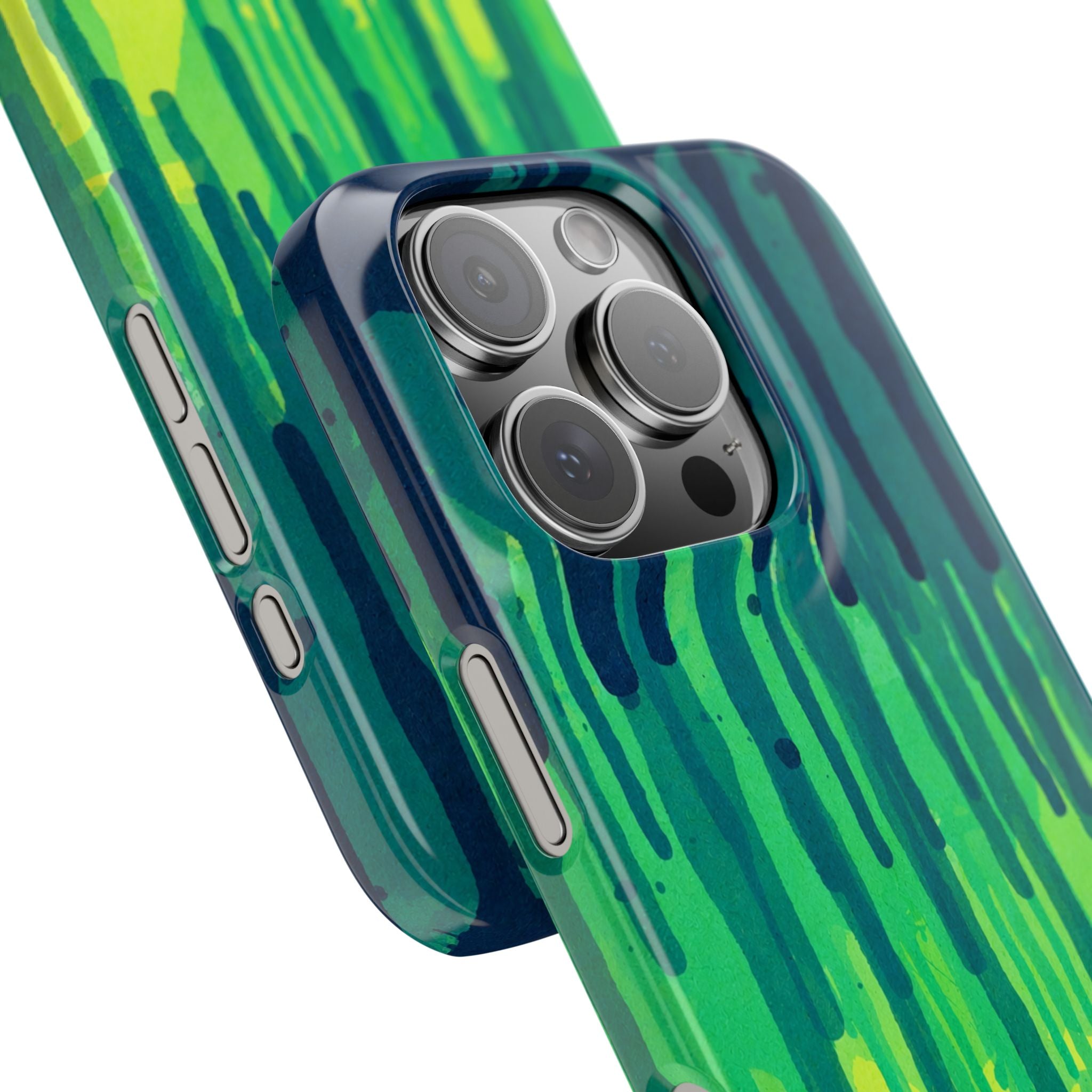 Liquid Emerald – Abstract Drip Phone Case