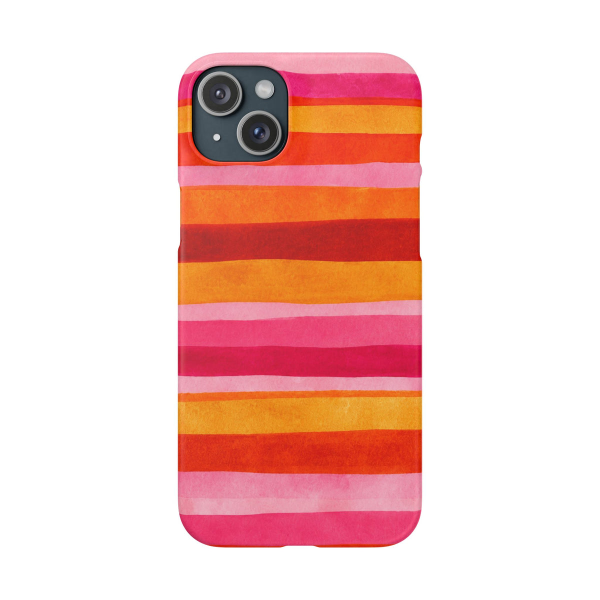 Pink Sunset Watercolor Stripes