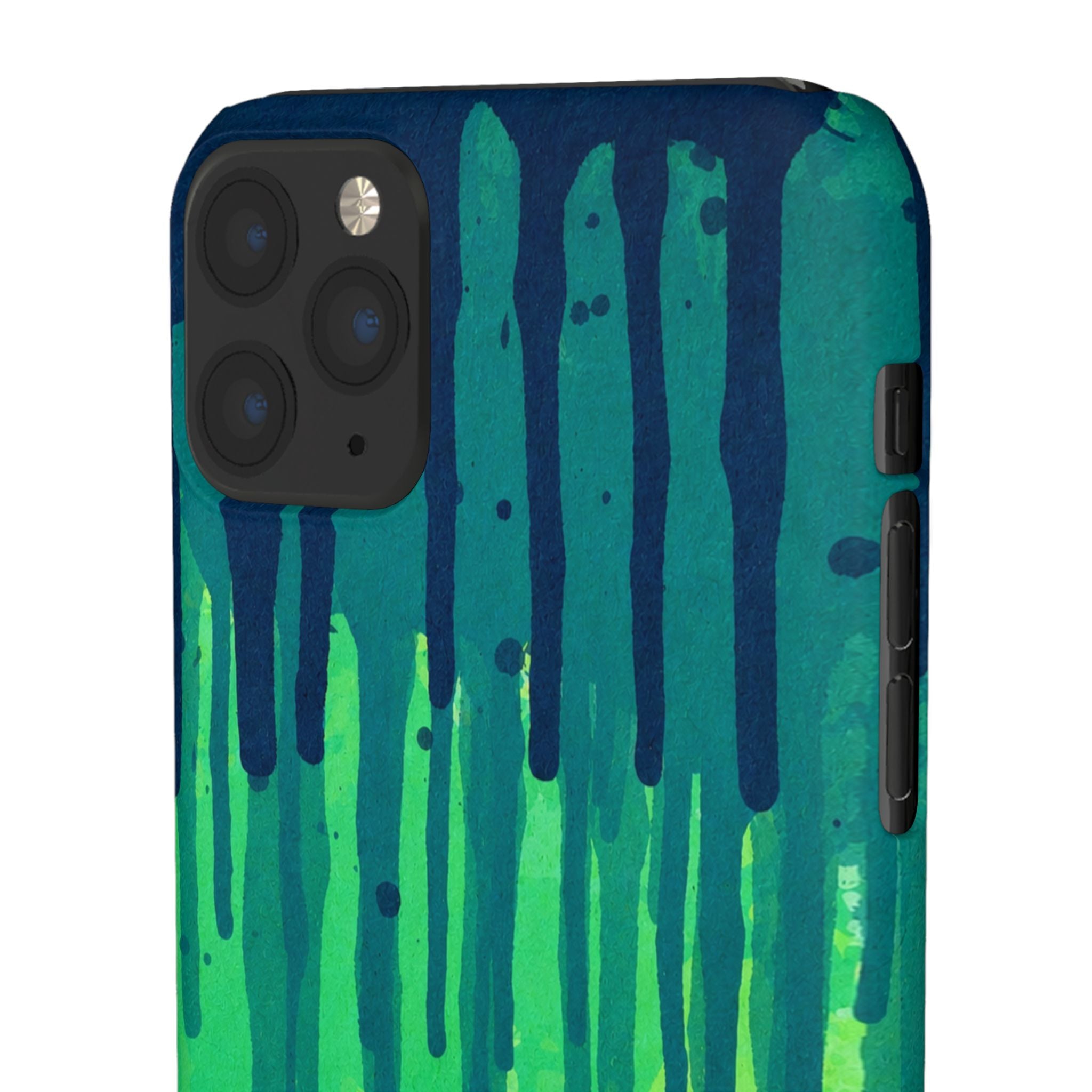 Liquid Emerald – Abstract Drip Phone Case