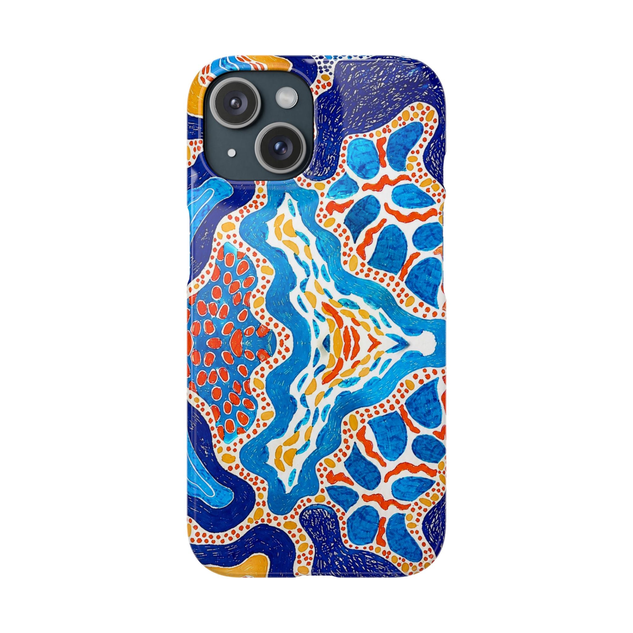 Abstract Blue Pattern Phone Case