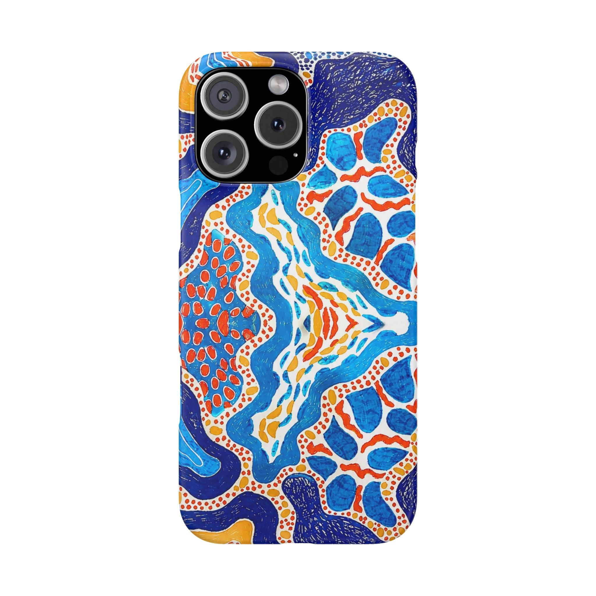 Abstract Blue Pattern Phone Case