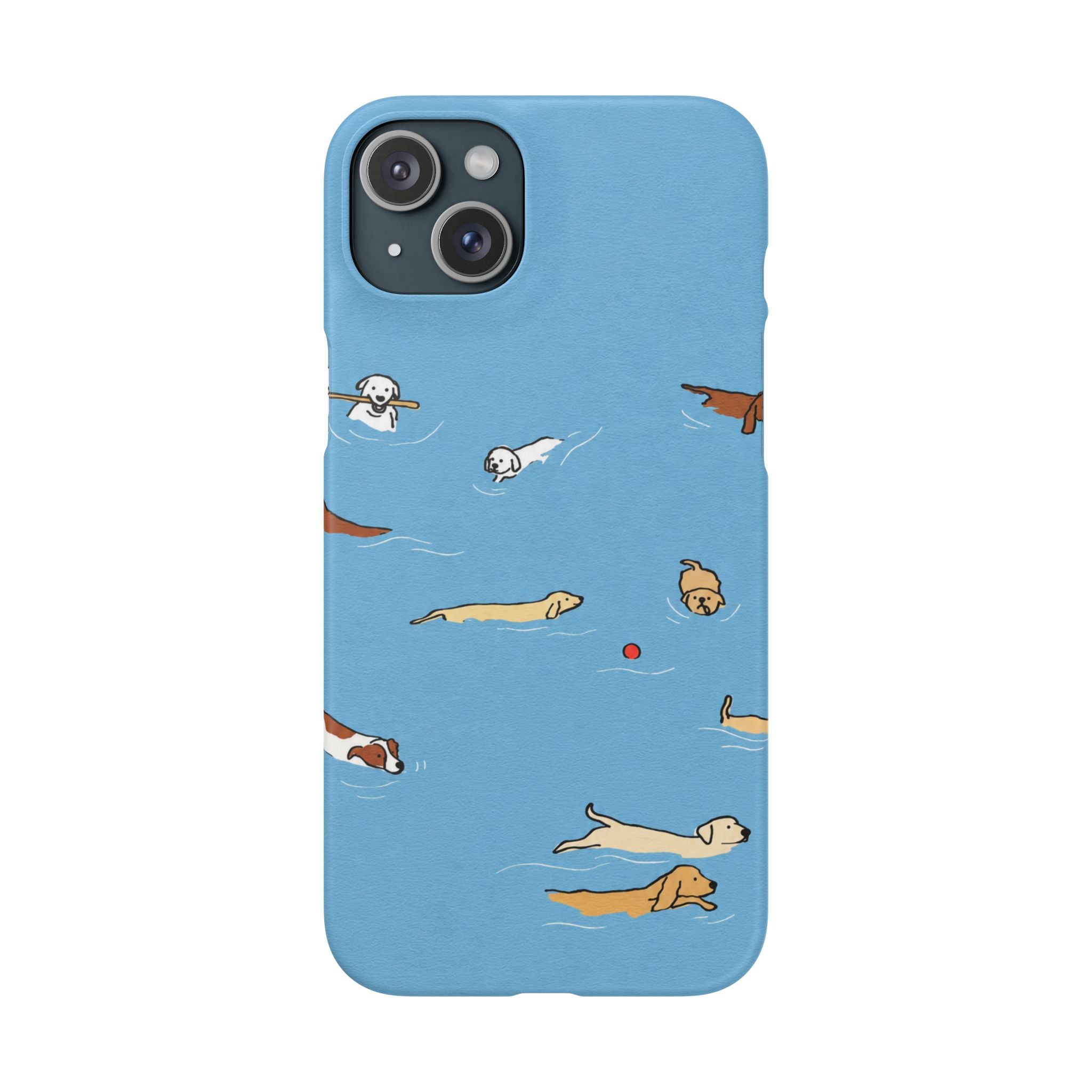Swimming Dogs Phone Case