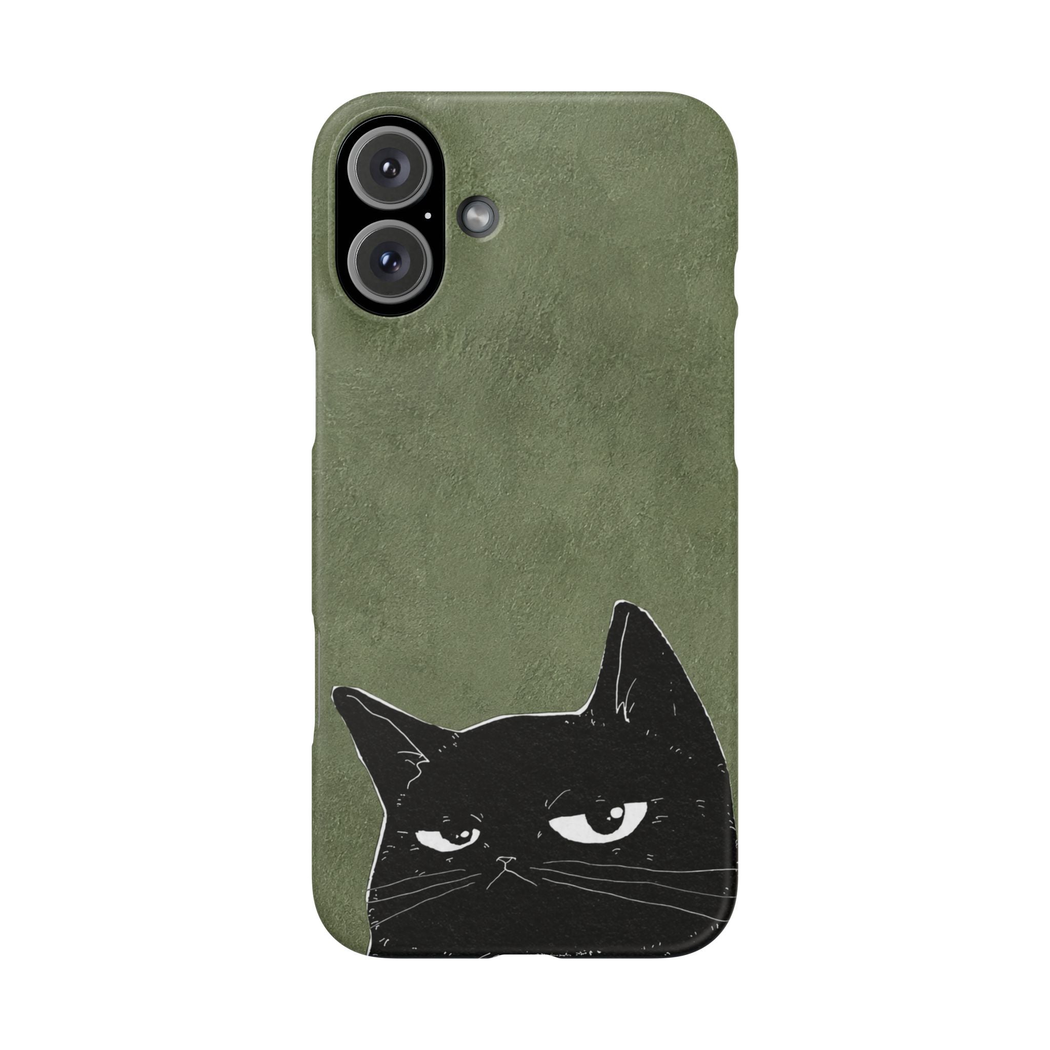 Grumpy Black Cat Phone Case