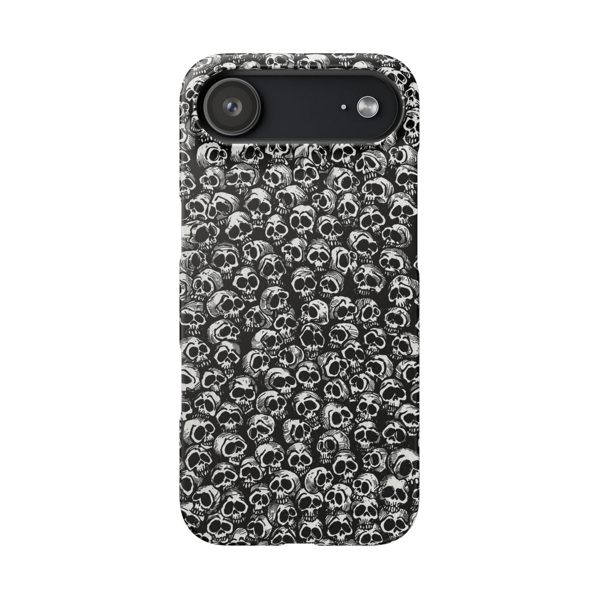 Black and White Skull Pattern Phone Case