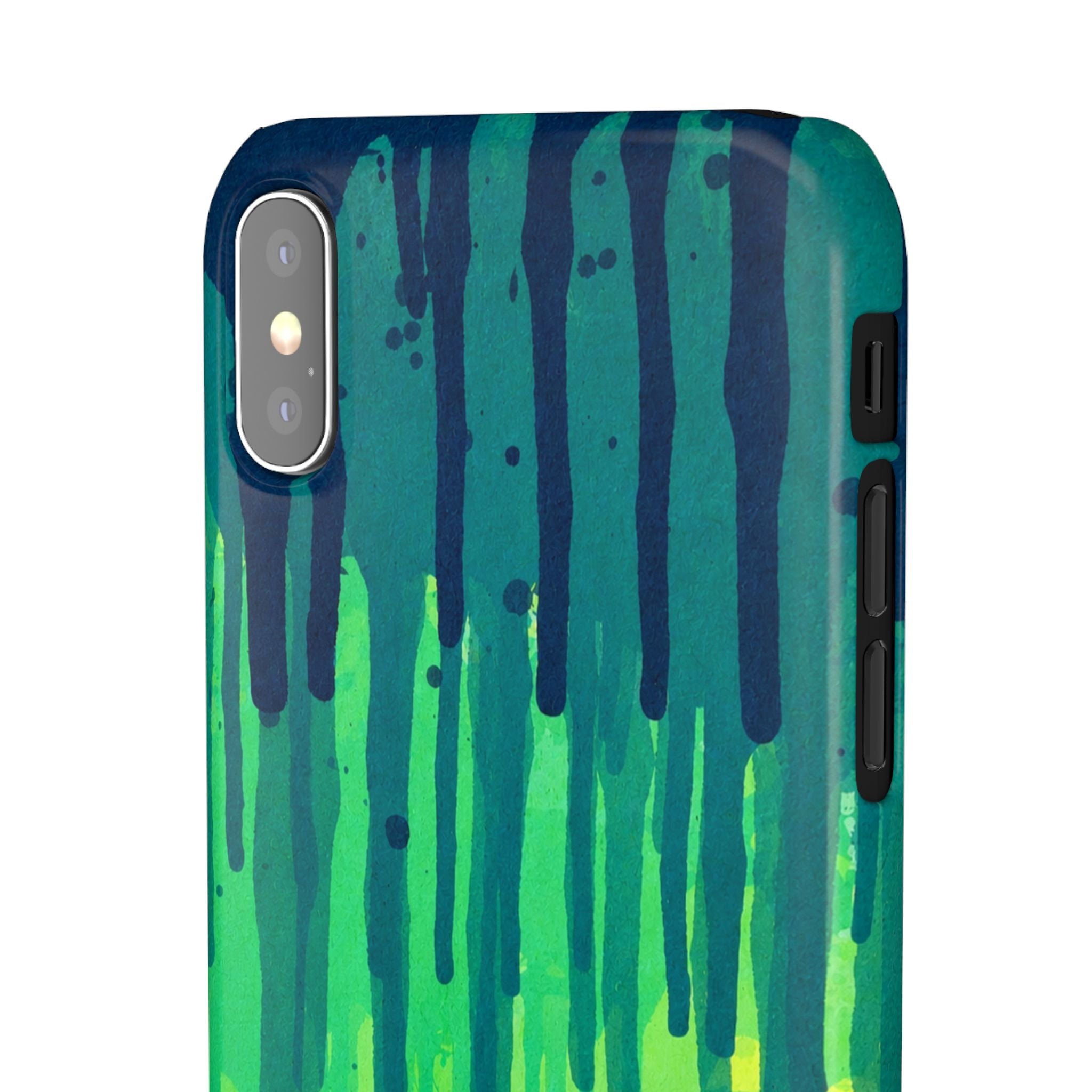 Liquid Emerald – Abstract Drip Phone Case
