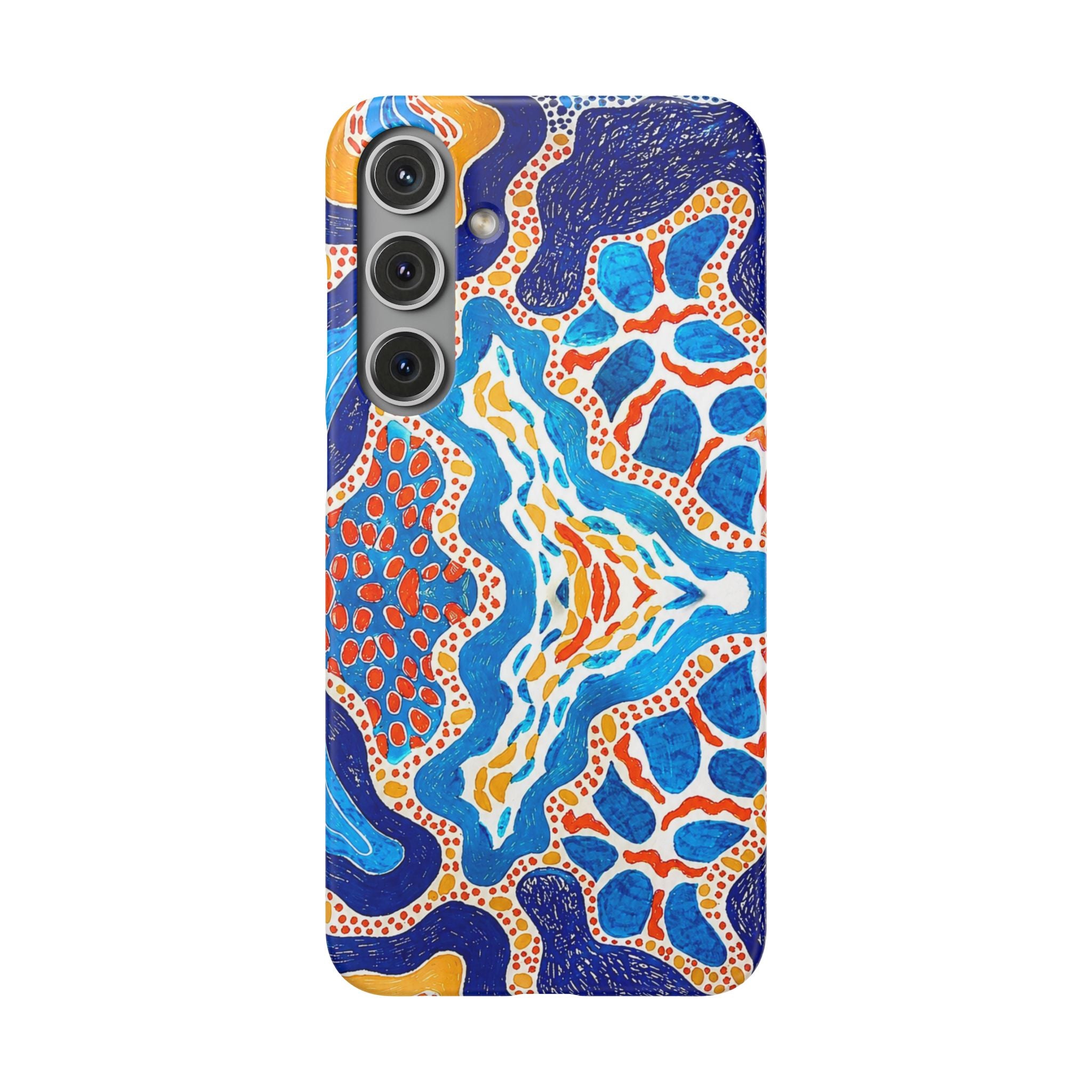 Abstract Blue Pattern Phone Case
