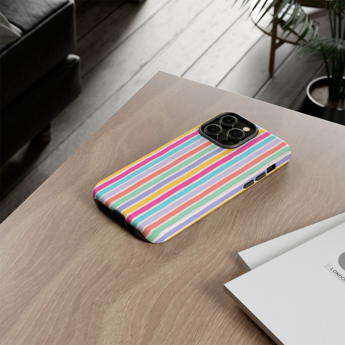 Pastel Rainbow Stripes Phone Case