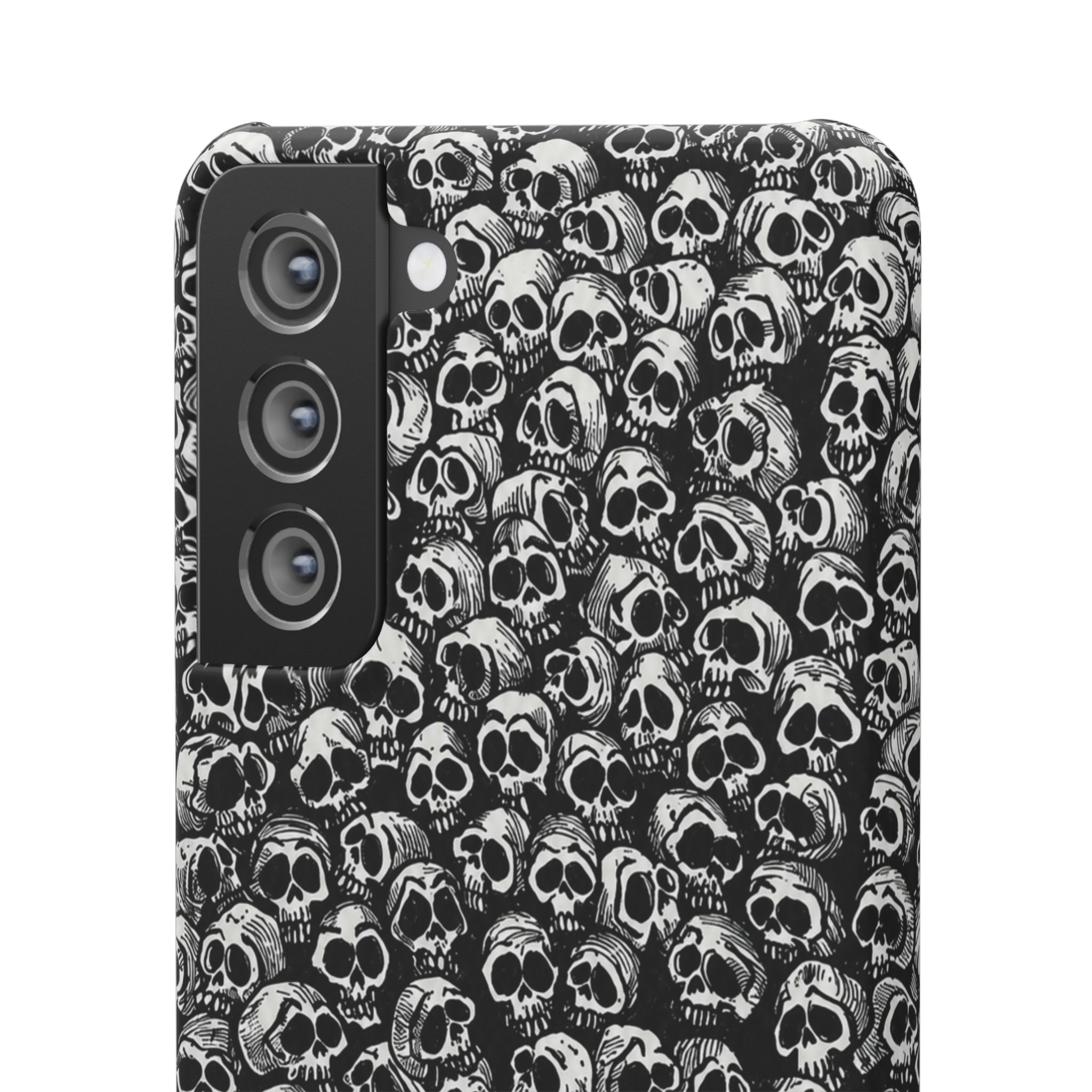 Black and White Skull Pattern Phone Case