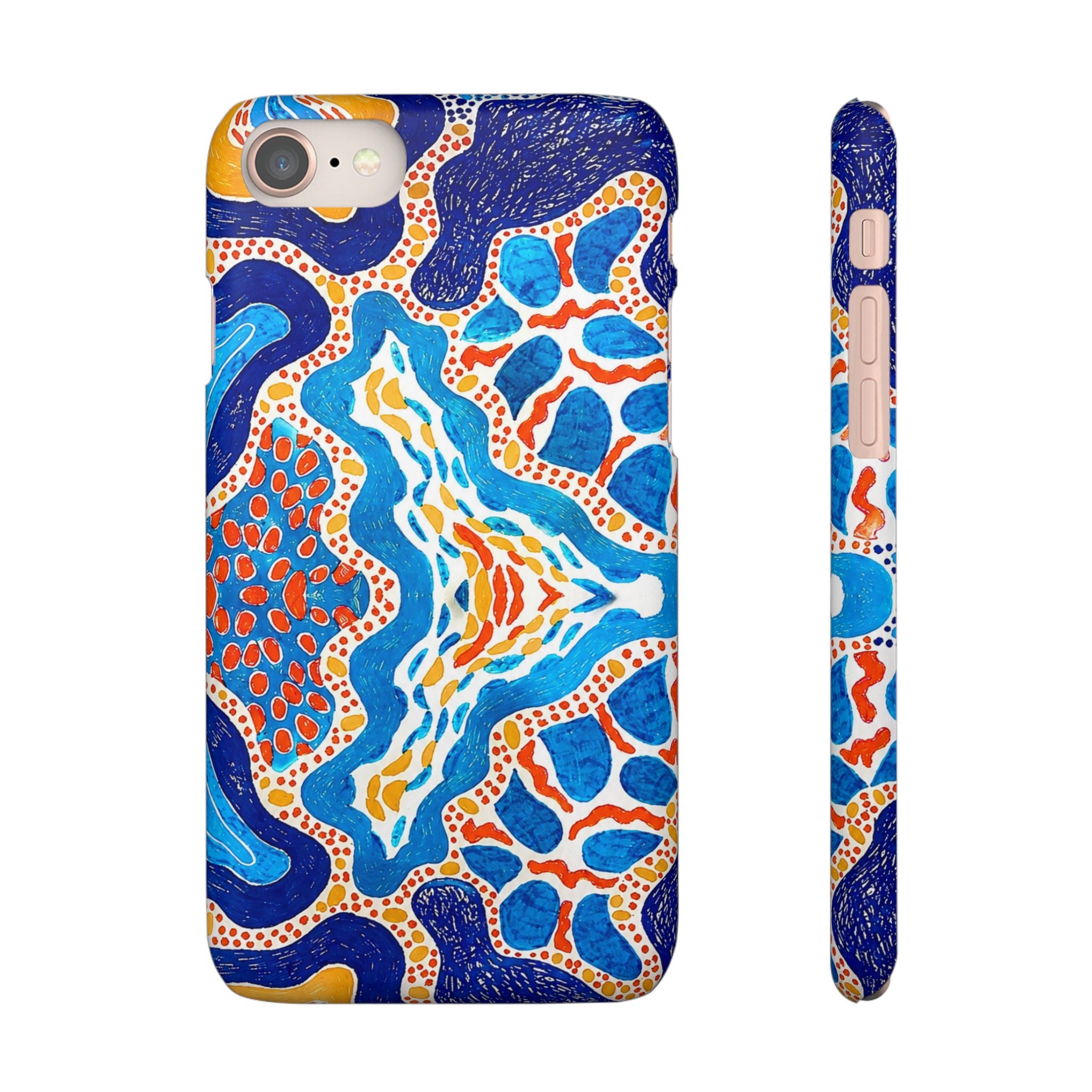 Abstract Blue Pattern Phone Case