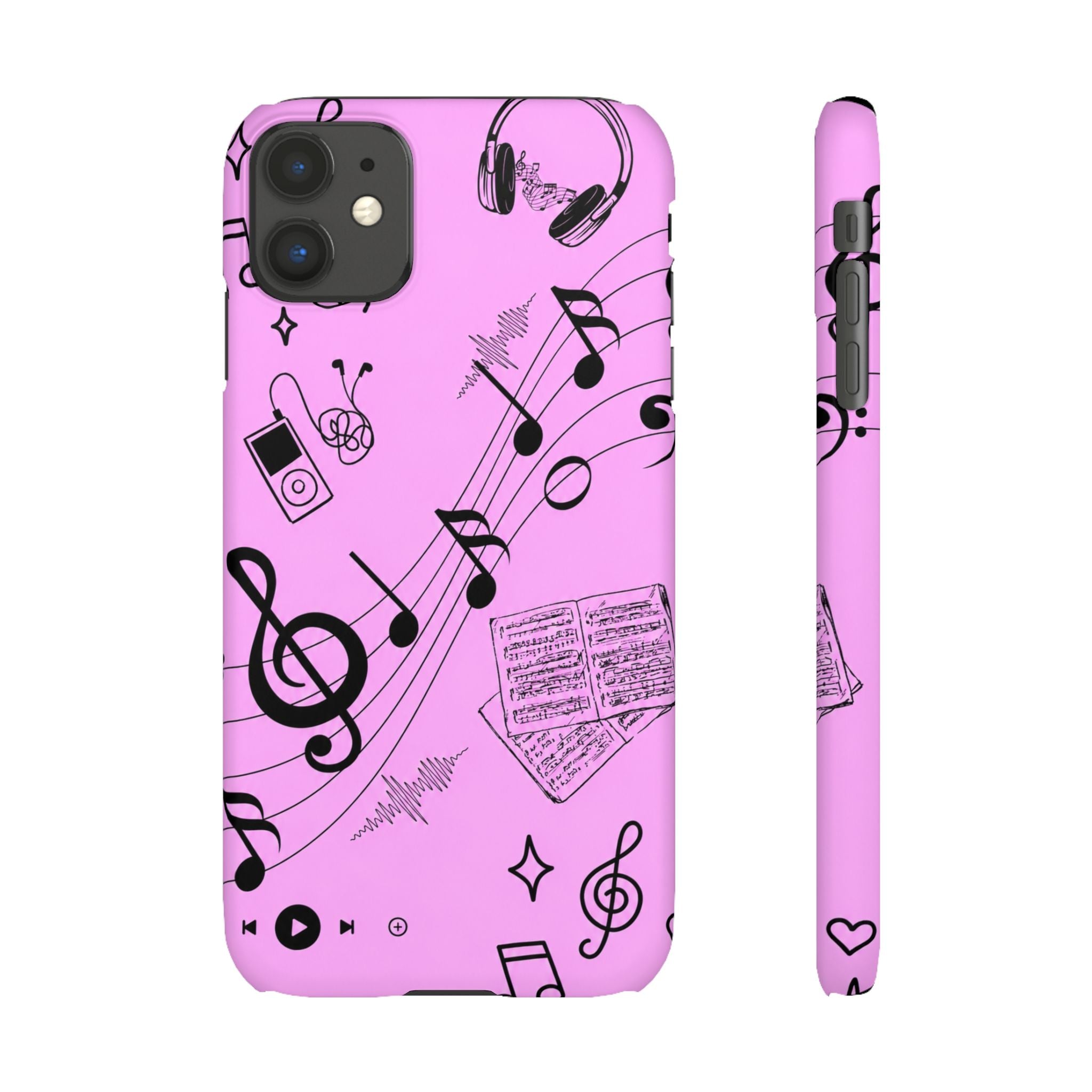 Pink Music Notes Phone Case