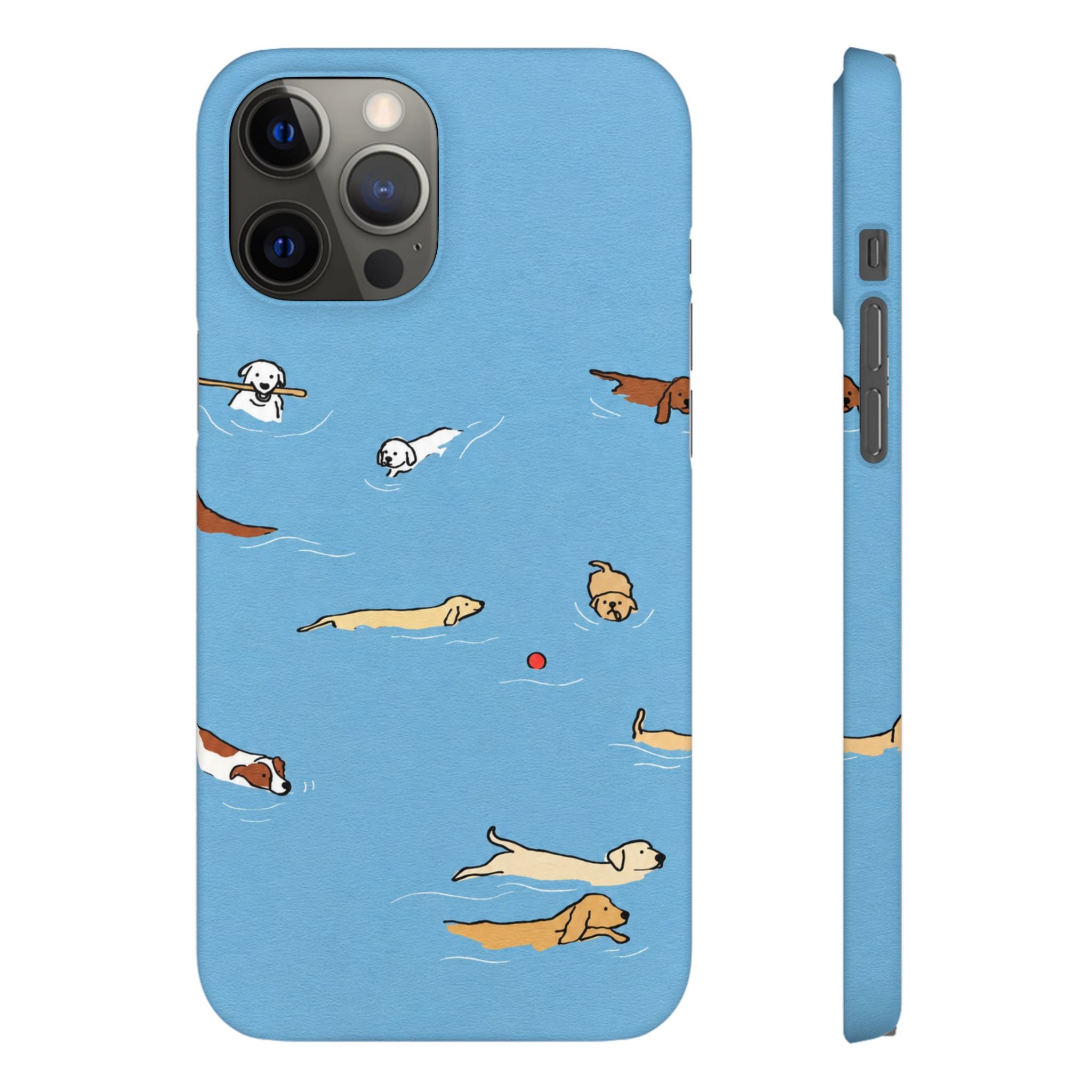 Swimming Dogs Phone Case