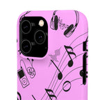 Pink Music Notes Phone Case