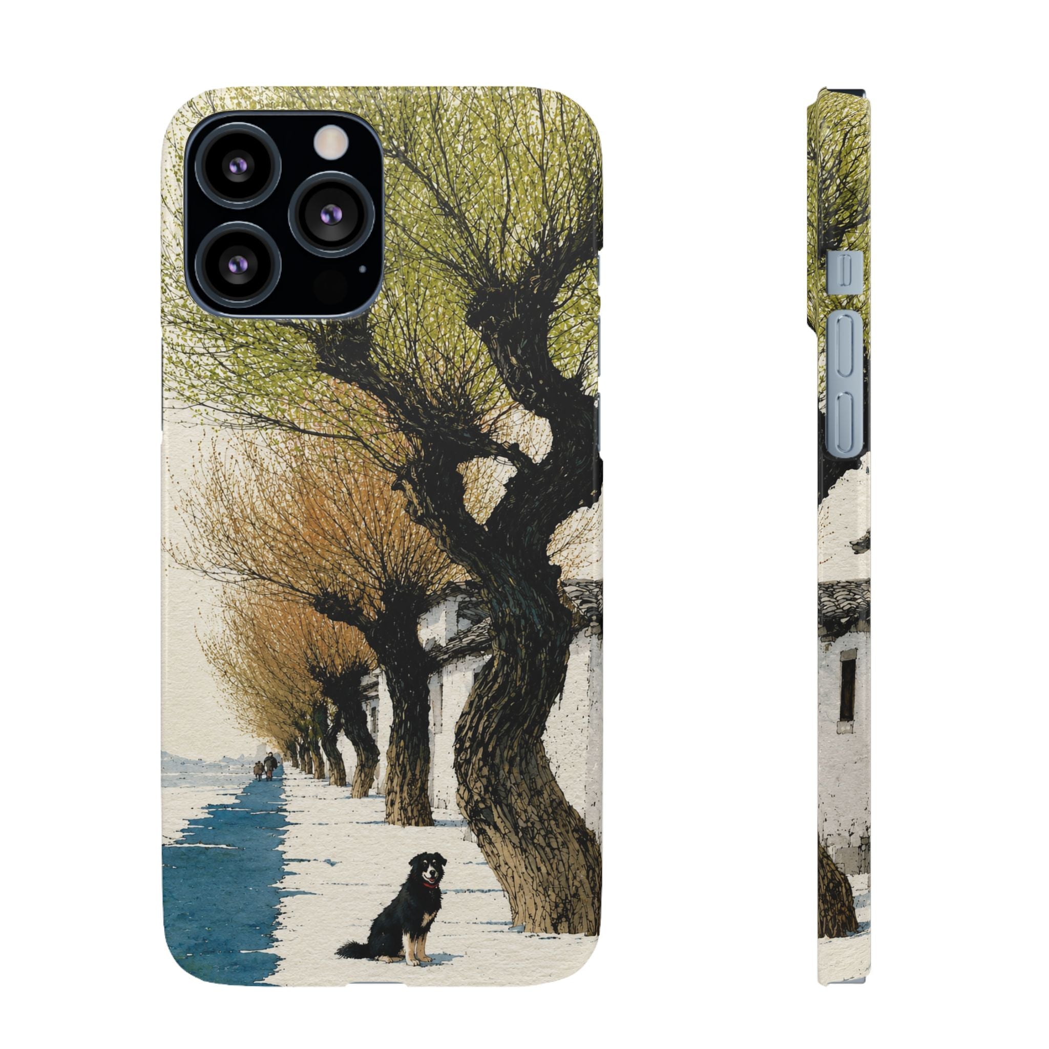 Serene Willow Landscape Phone Case