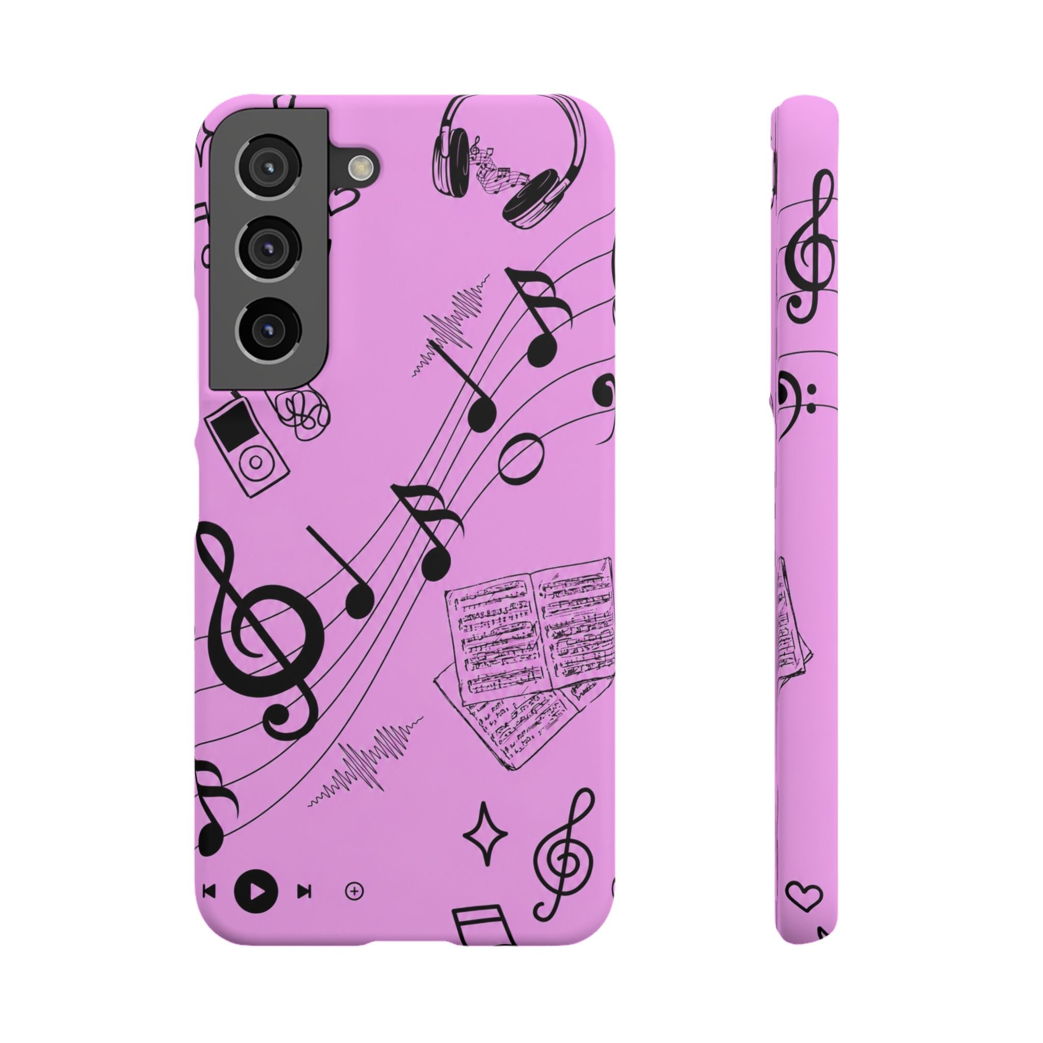 Pink Music Notes Phone Case