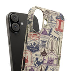 Vintage Travel Stamps Phone Case