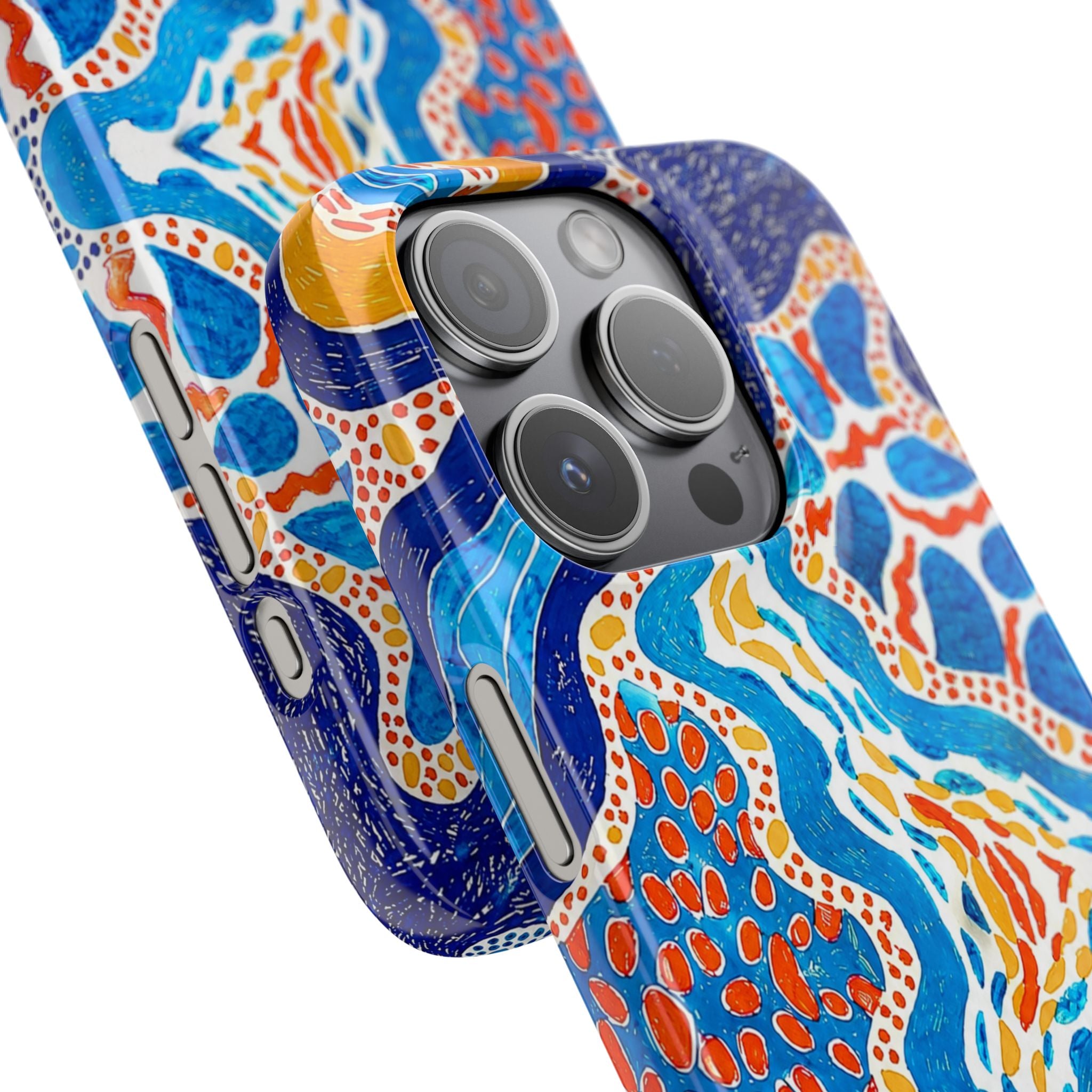 Abstract Blue Pattern Phone Case