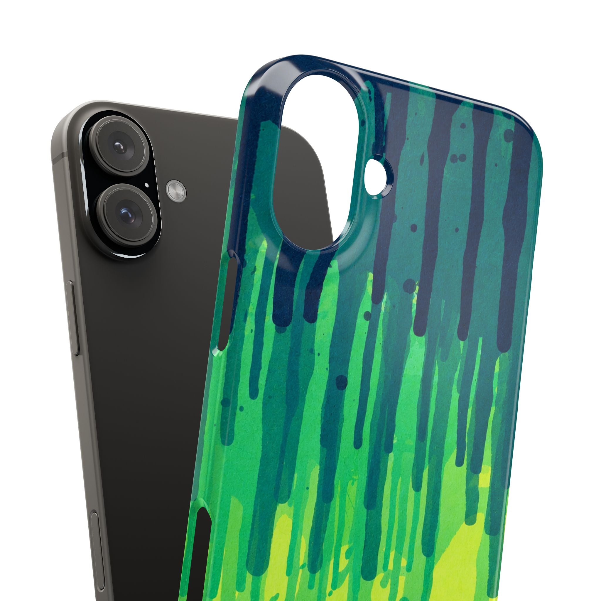 Liquid Emerald – Abstract Drip Phone Case